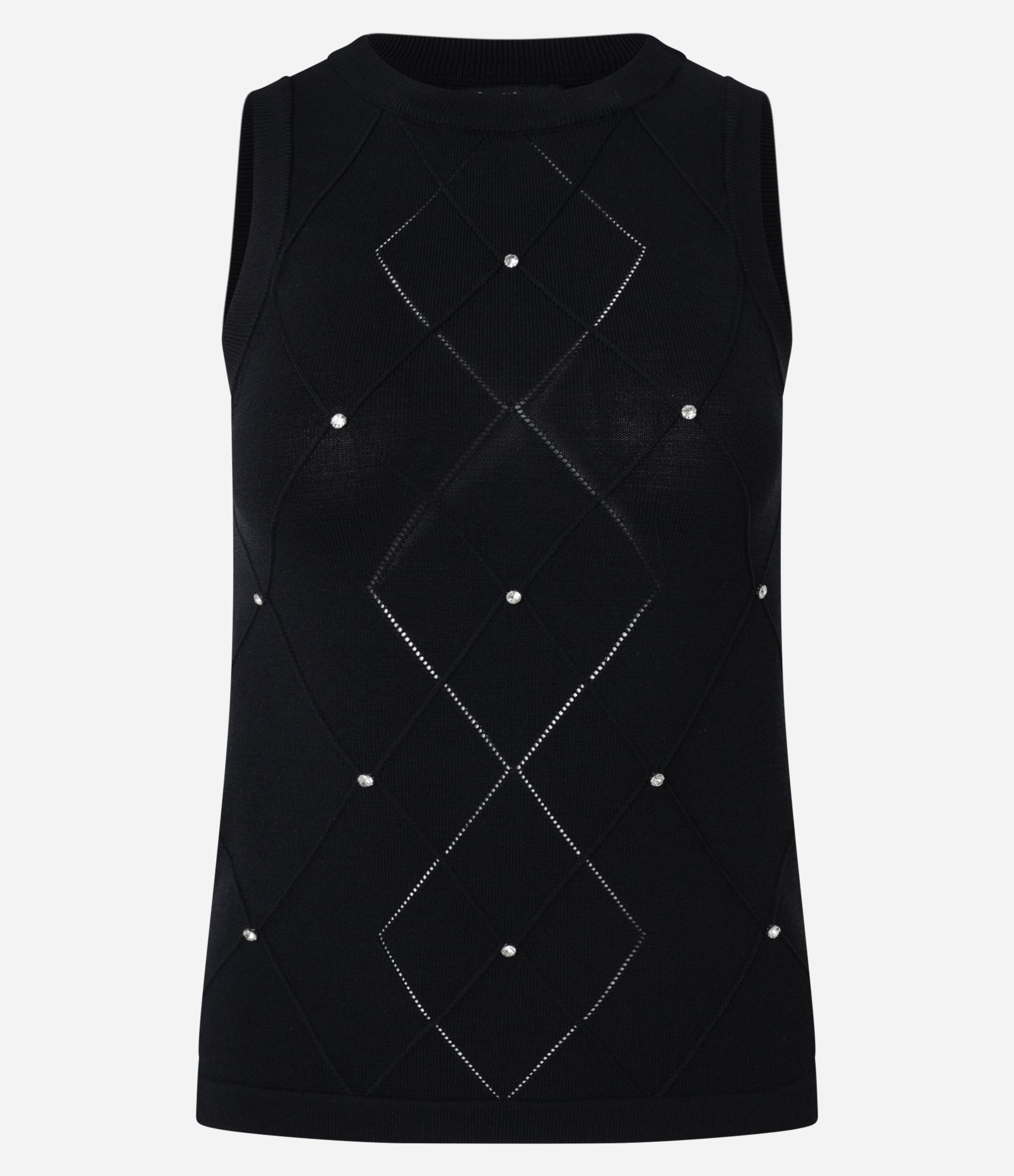 Blusa em Viscose com Texturas e Aplicação de Strass Preto 5