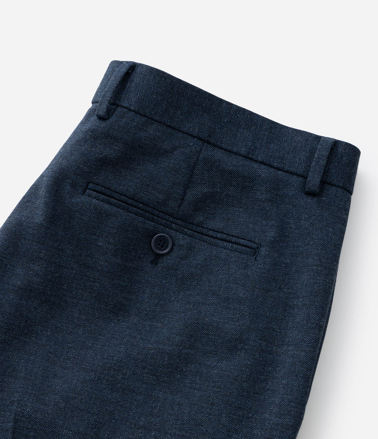 Calça Social Básica em Tricoline com Passantes e Bolsos Azul Marinho 9