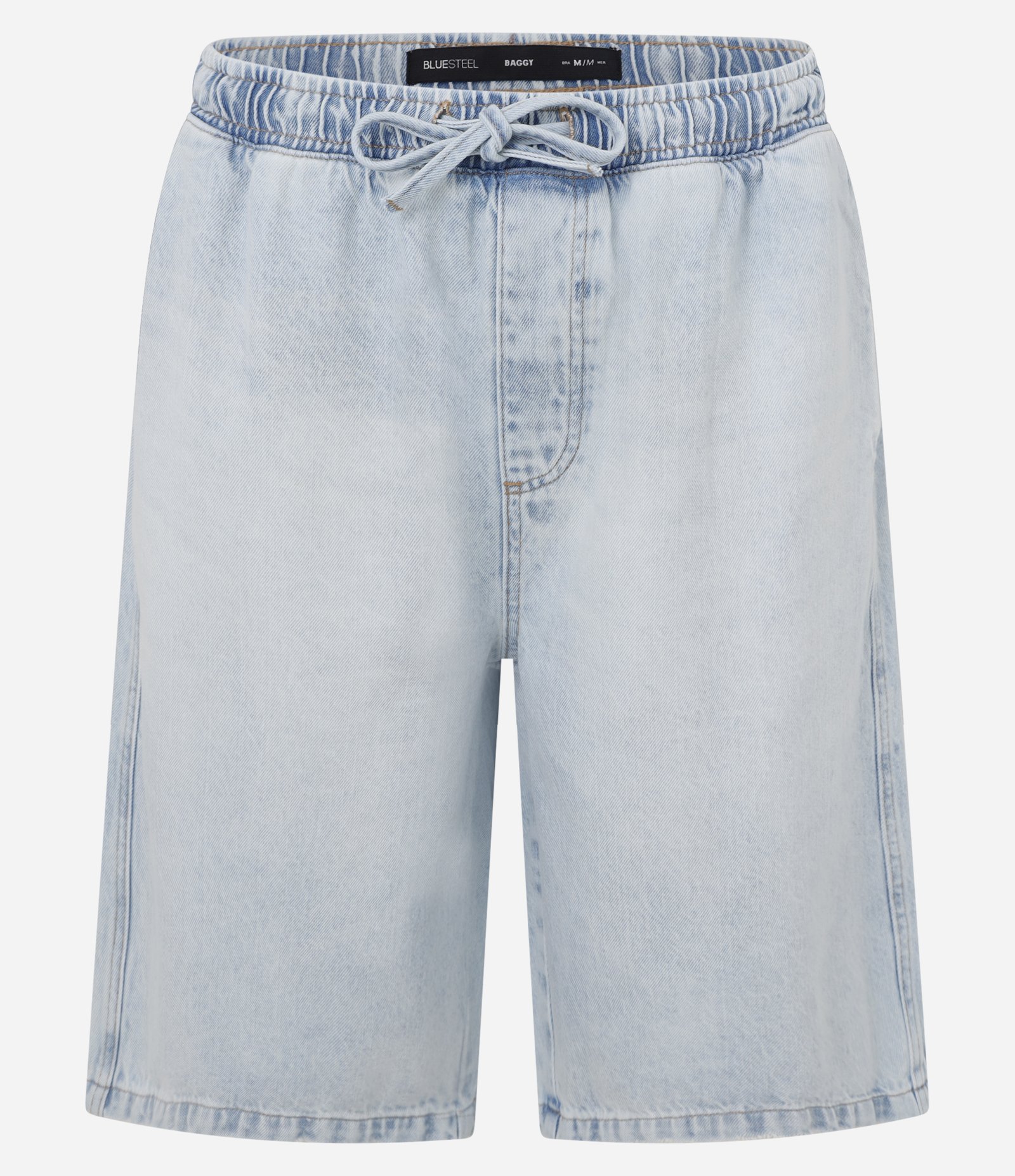 Bermuda Baggy em Jeans com Cós Elástico Azul 6