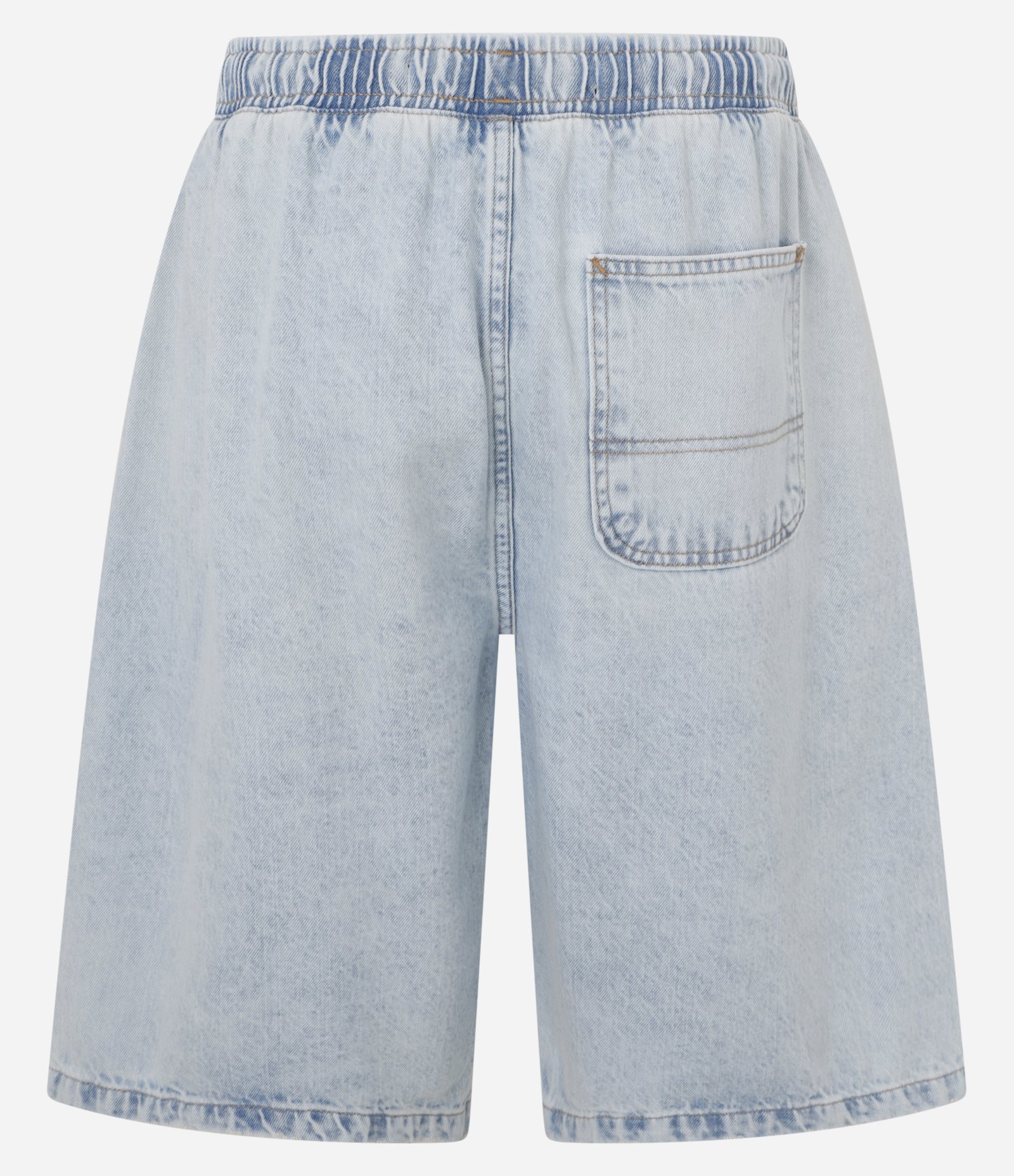 Bermuda Baggy em Jeans com Cós Elástico Azul 7