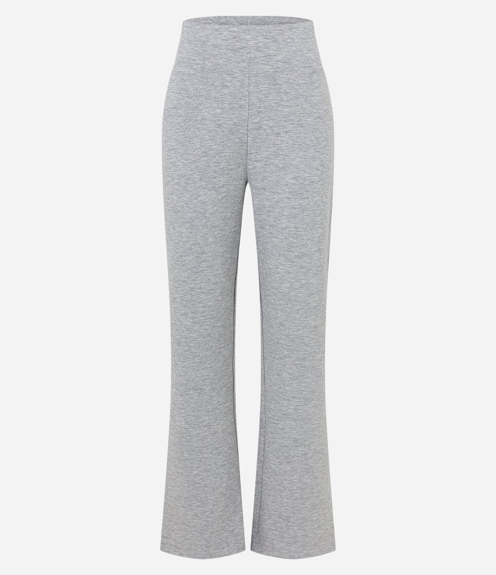 Calça Flare em Moletinho com Forro Fleece Cinza 5