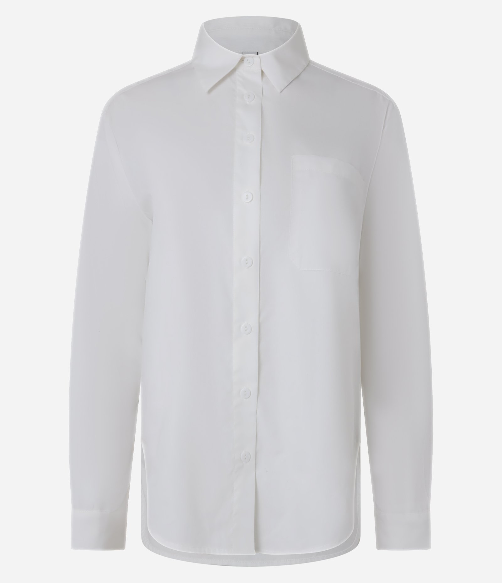 Camisa em Tricoline com Bolso no Peito Branco 5