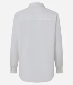Camisa em Tricoline com Bolso no Peito