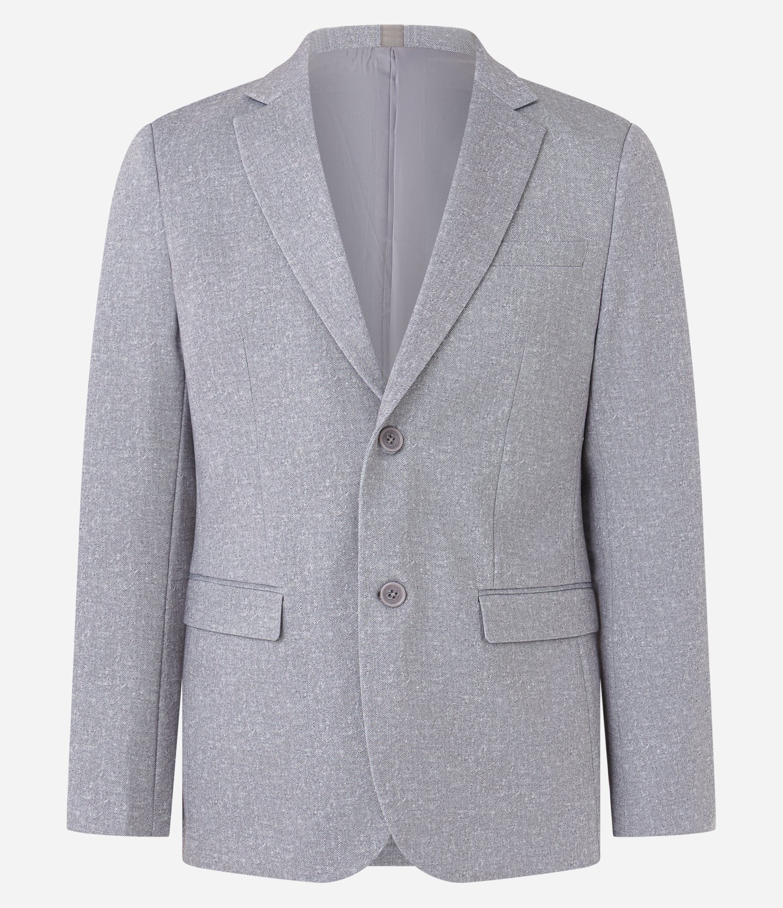 Paletó Alfaiatado em Viscose com Elastano Cinza 5