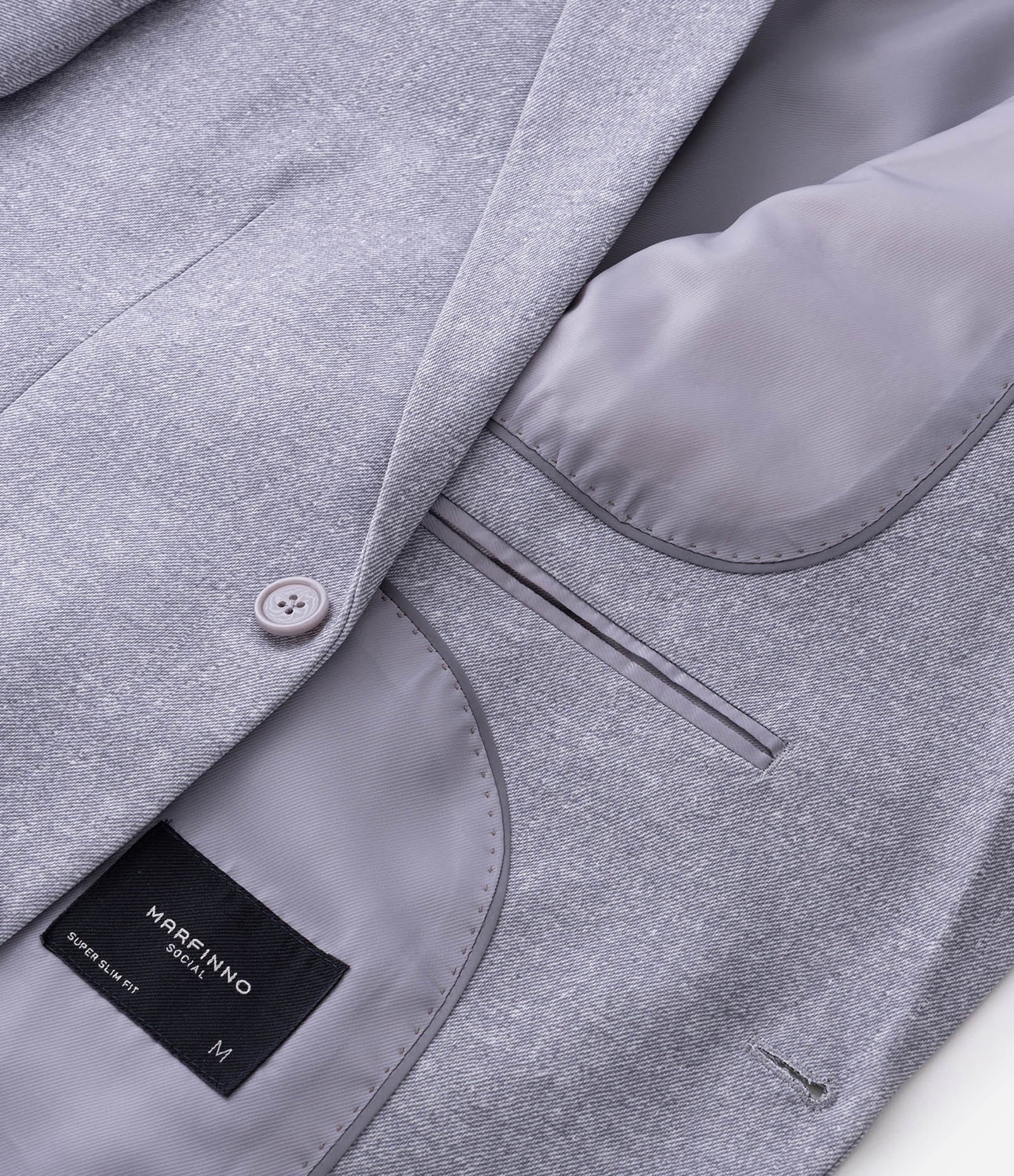 Paletó Alfaiatado em Viscose com Elastano Cinza 8