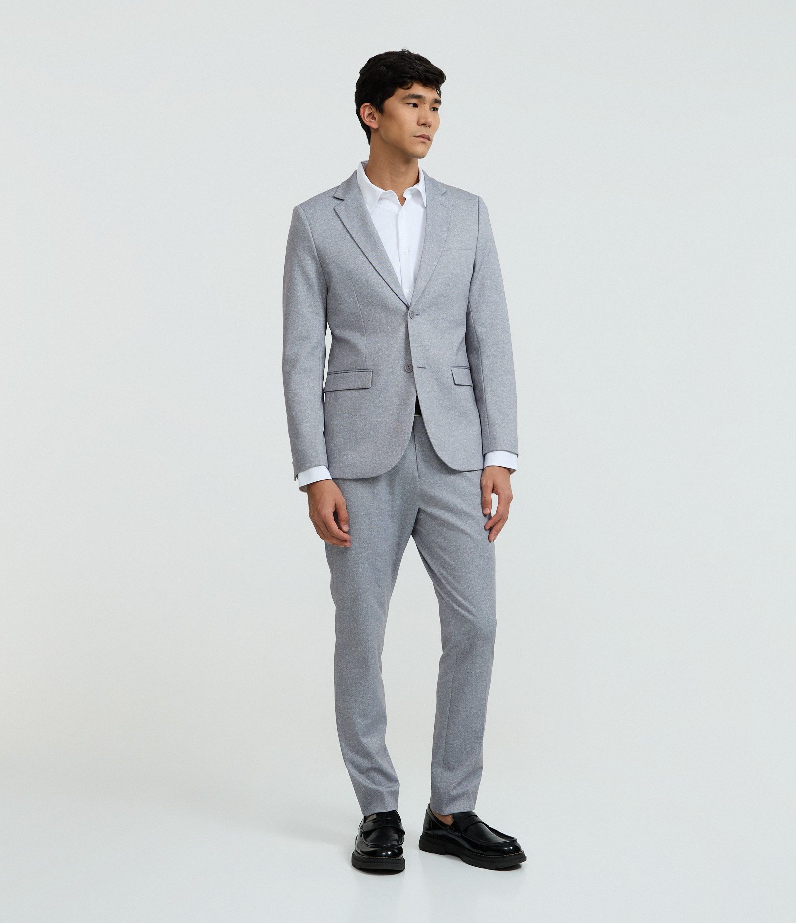 Paletó Alfaiatado em Viscose com Elastano Cinza 2