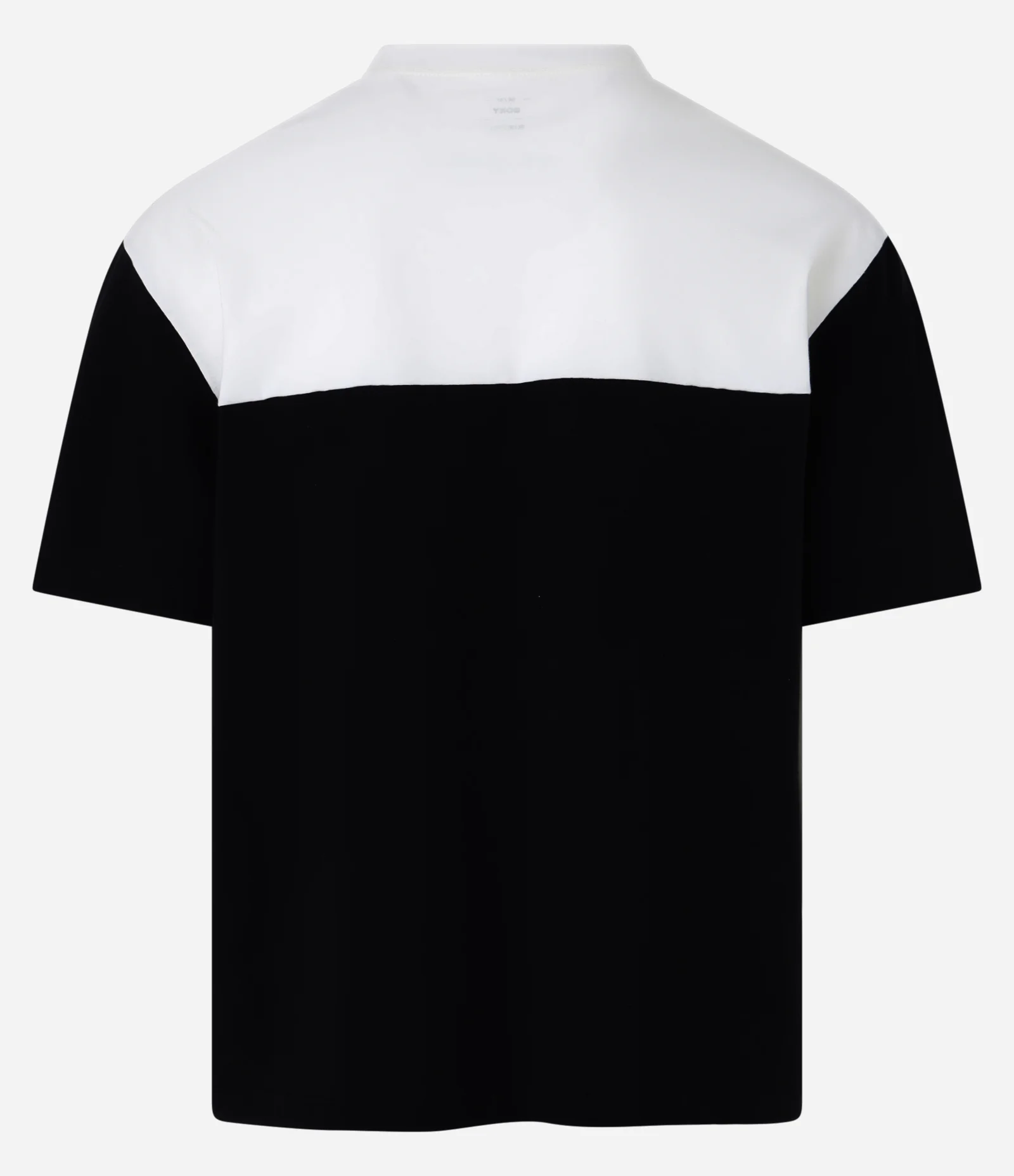 Camiseta Boxy em Malhão com Recortes e Estampa Lettering Preto/Branco 2