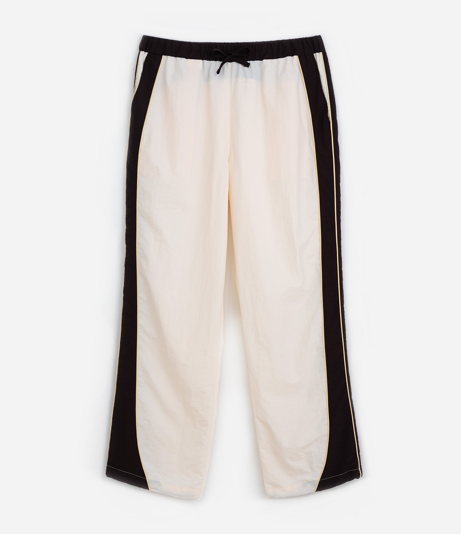 Calça Esportiva em Poliamida com Cós Elástico e Detalhes Contrastantes Bege 3