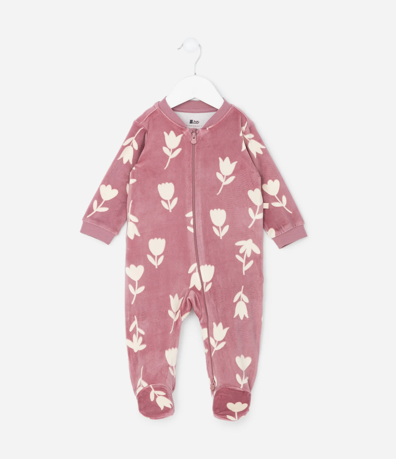 Macacão Infantil com Estampa Tulipa Fullprint – Tam RN a 24 Meses Rosa 1