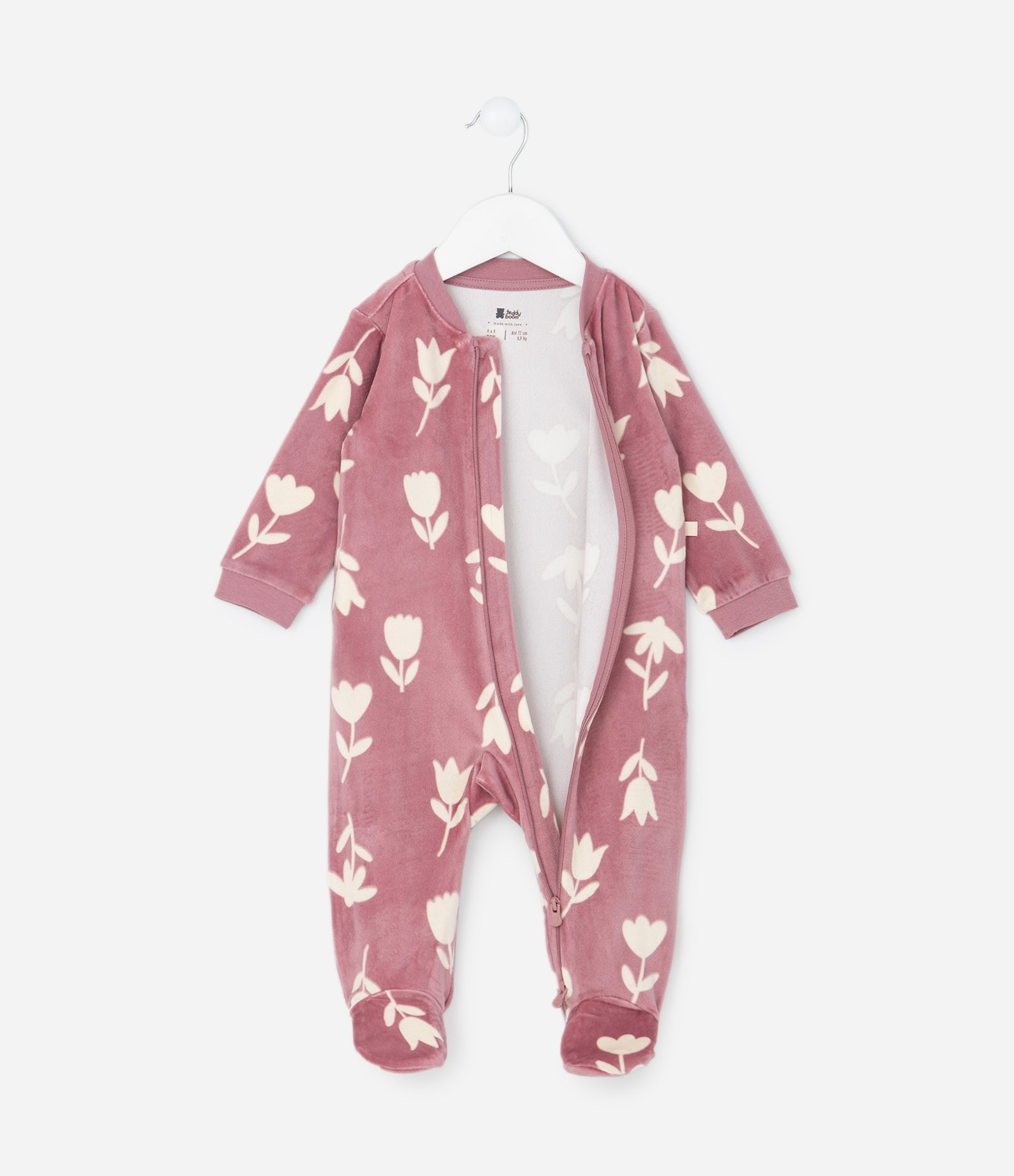 Macacão Infantil com Estampa Tulipa Fullprint – Tam RN a 24 Meses Rosa 2