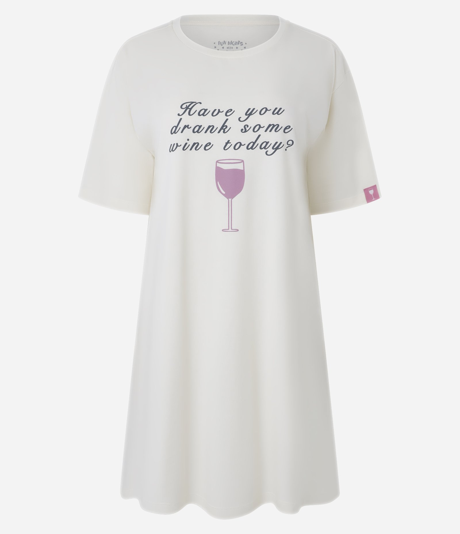 Camisola em Algodão com Estampa Wine Today Off White 4