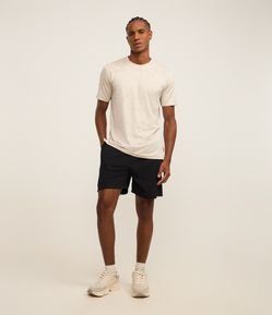 Bermuda Esportiva com Laser Cut e Print Lateral