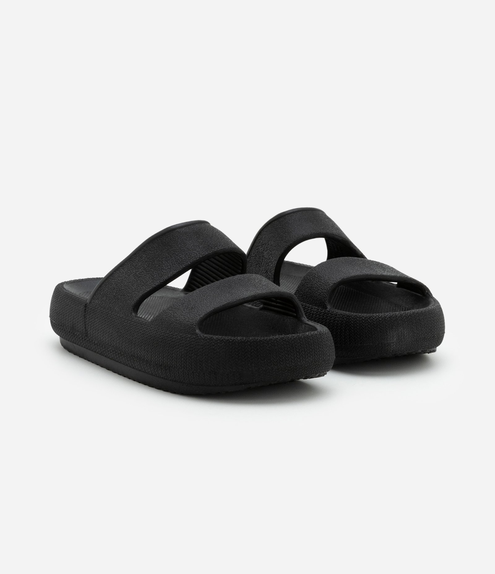 Chinelo Nuvem em PU Preto 2