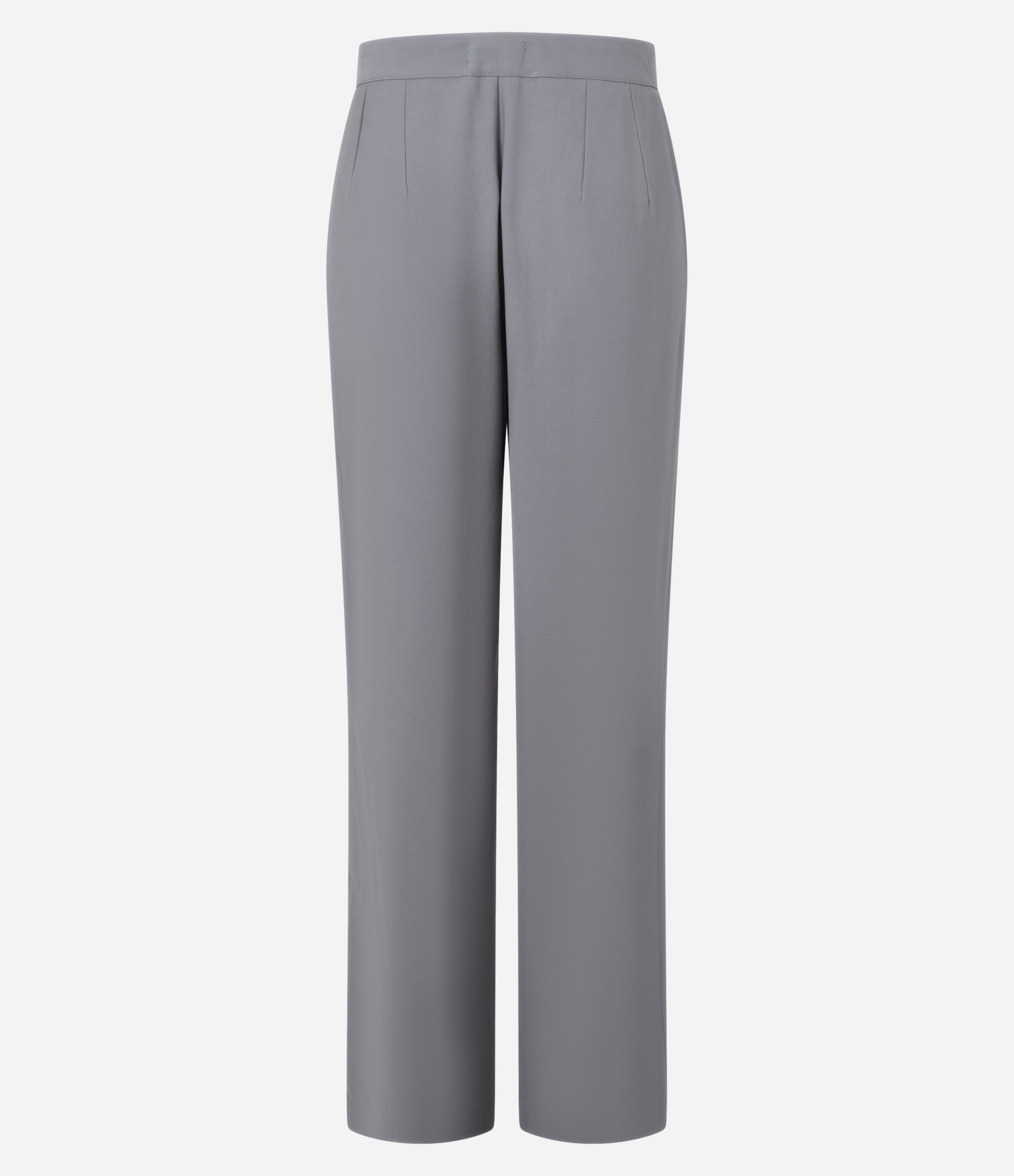 Calça Wide Leg em Alfaiataria com Botão Fosco Cinza 6