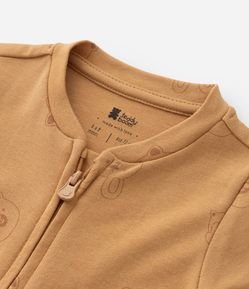 Macacão Infantil em Suedine com Estampa Bichinhos - Tam RN a 24 meses