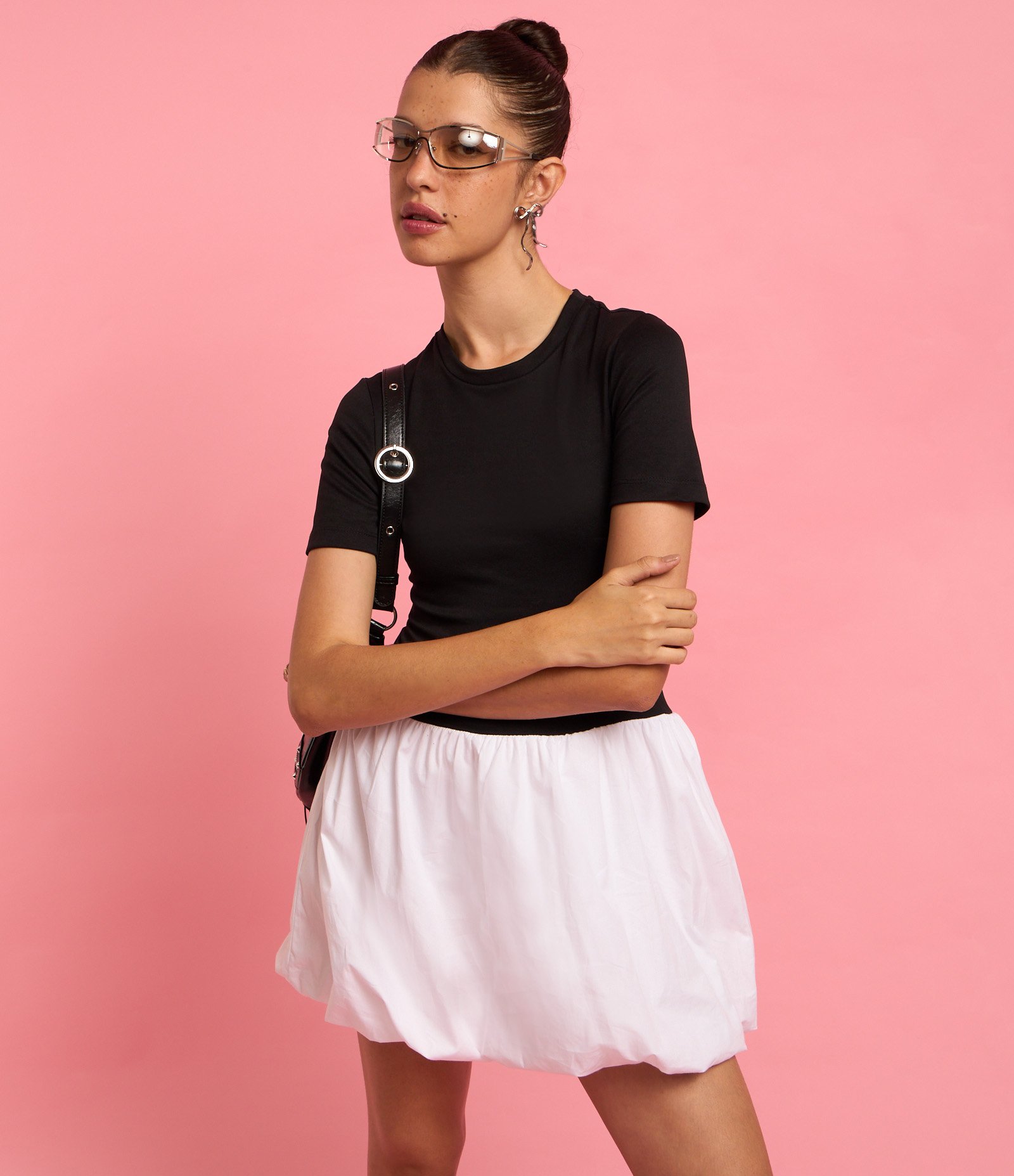 Vestido Balonê com Babado na Saia Preto 4