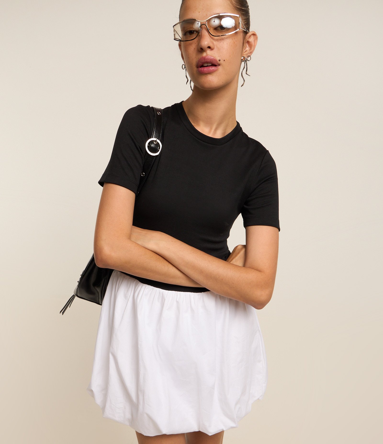 Vestido Balonê com Babado na Saia Preto 3