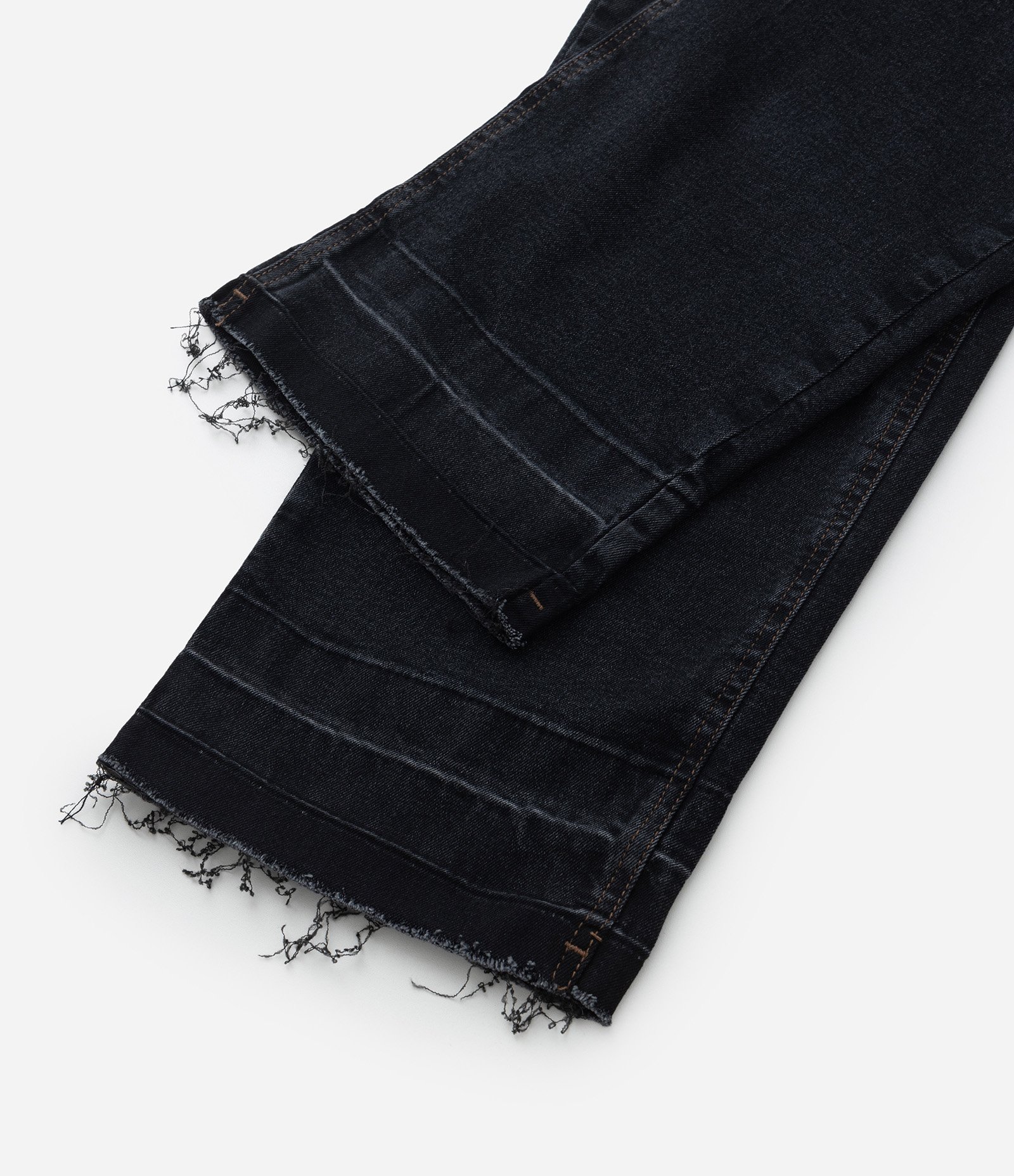 Calça Reta Cintura Média Jeans Elastano Curve & Plus Size Preto 8
