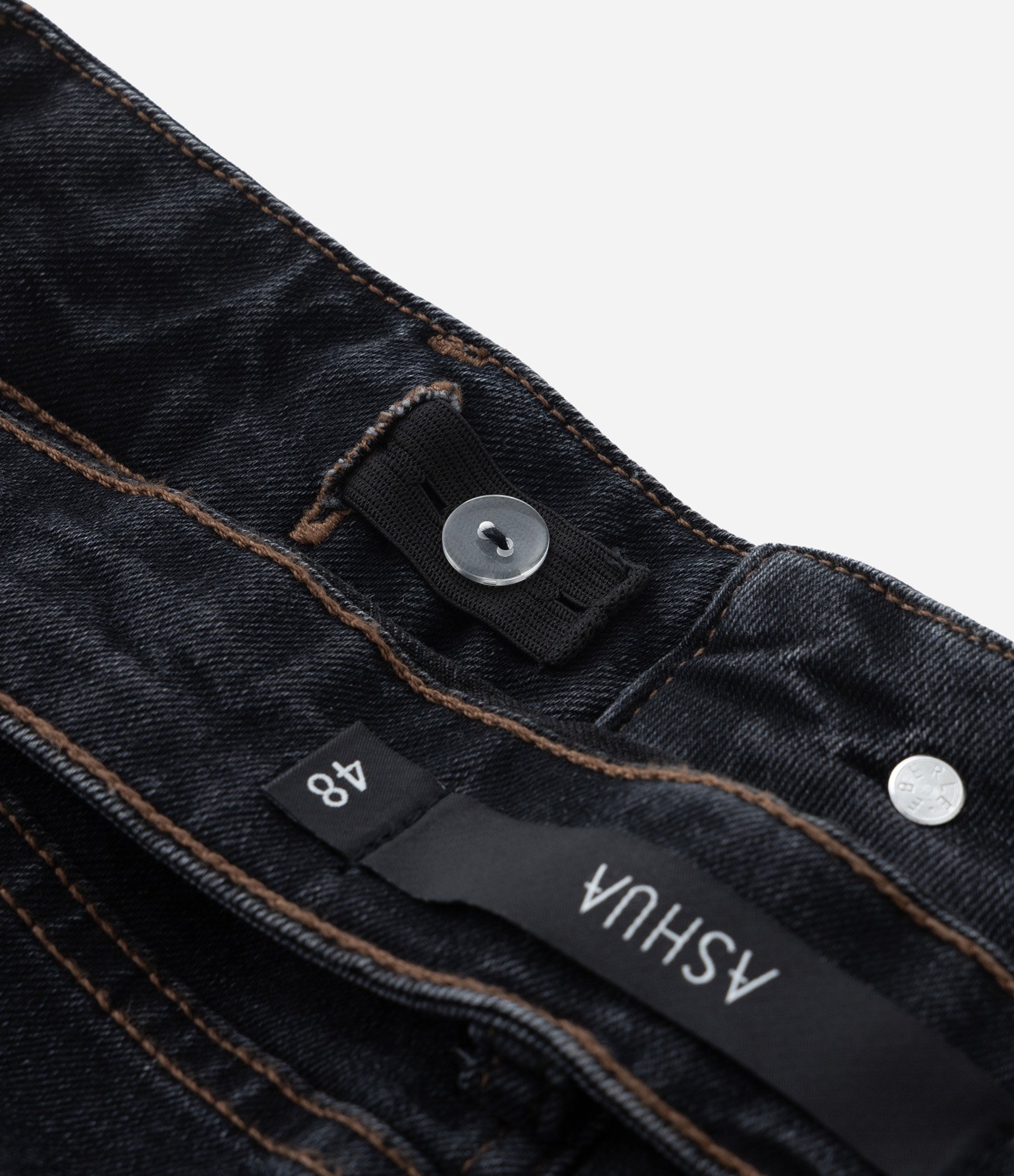Calça Reta Cintura Média Jeans Elastano Curve & Plus Size Preto 9