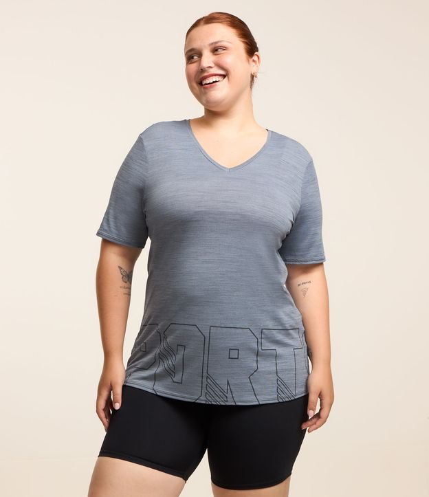 Camiseta Esportiva Tecnologia Dry Estampa Curve & Plus Size
