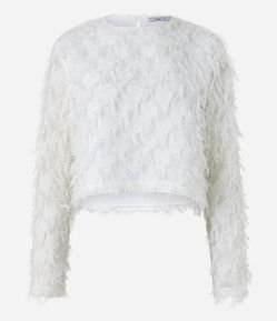 Blusa com Manga Longa e Franjinhas