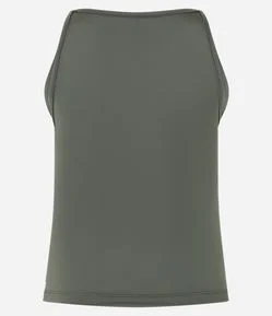 Blusa sem Manga em Microfibra com Gola Halter