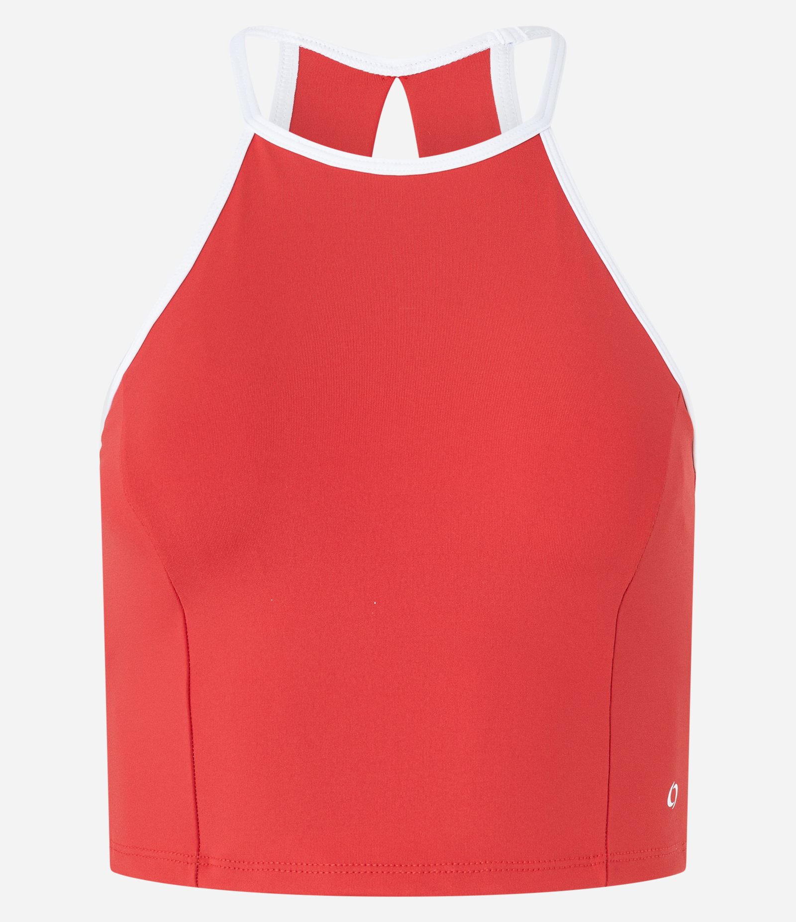 Top Esportivo Sem Bojo com Viés Contrastante e Abertura nas Costas Vermelho 5