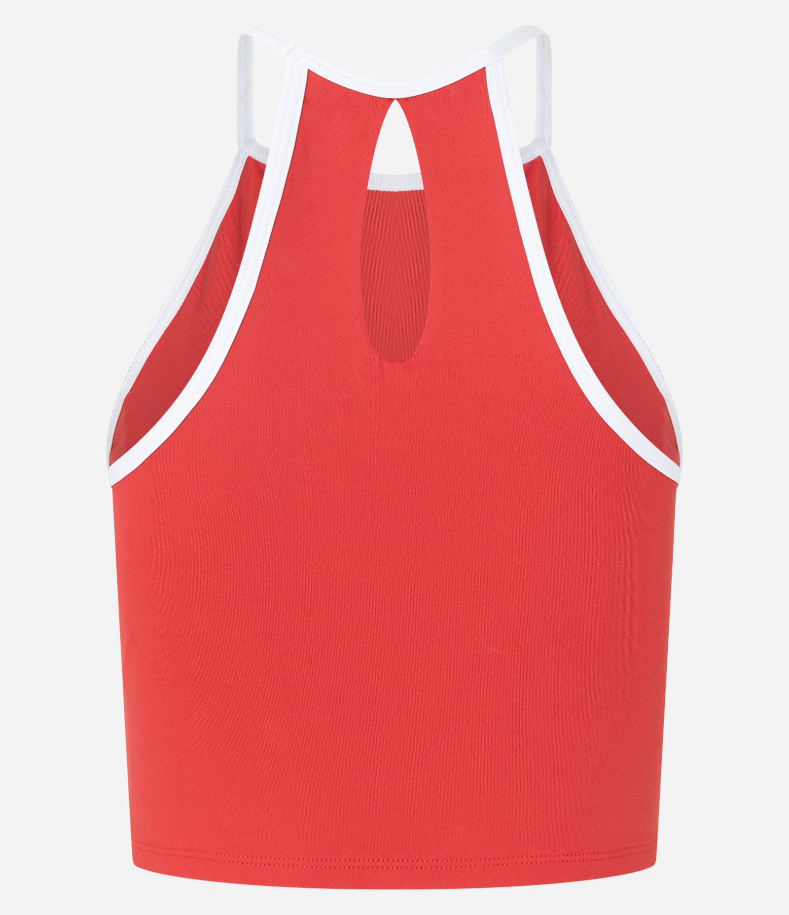 Top Esportivo Sem Bojo com Viés Contrastante e Abertura nas Costas Vermelho 6