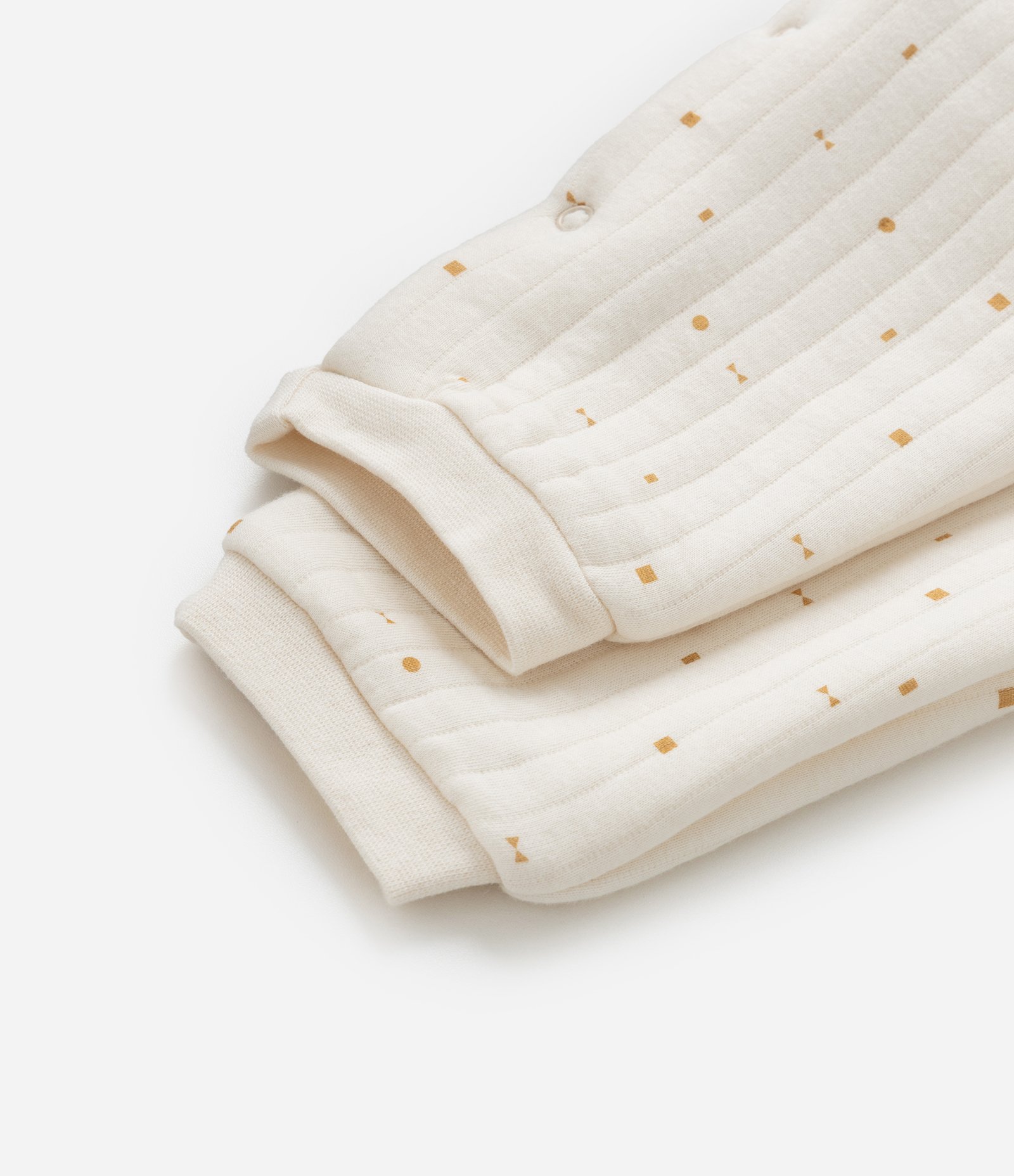 Macacão Infantil com Estampa Formas Geométricas - Tam RN a 18 meses Bege 8