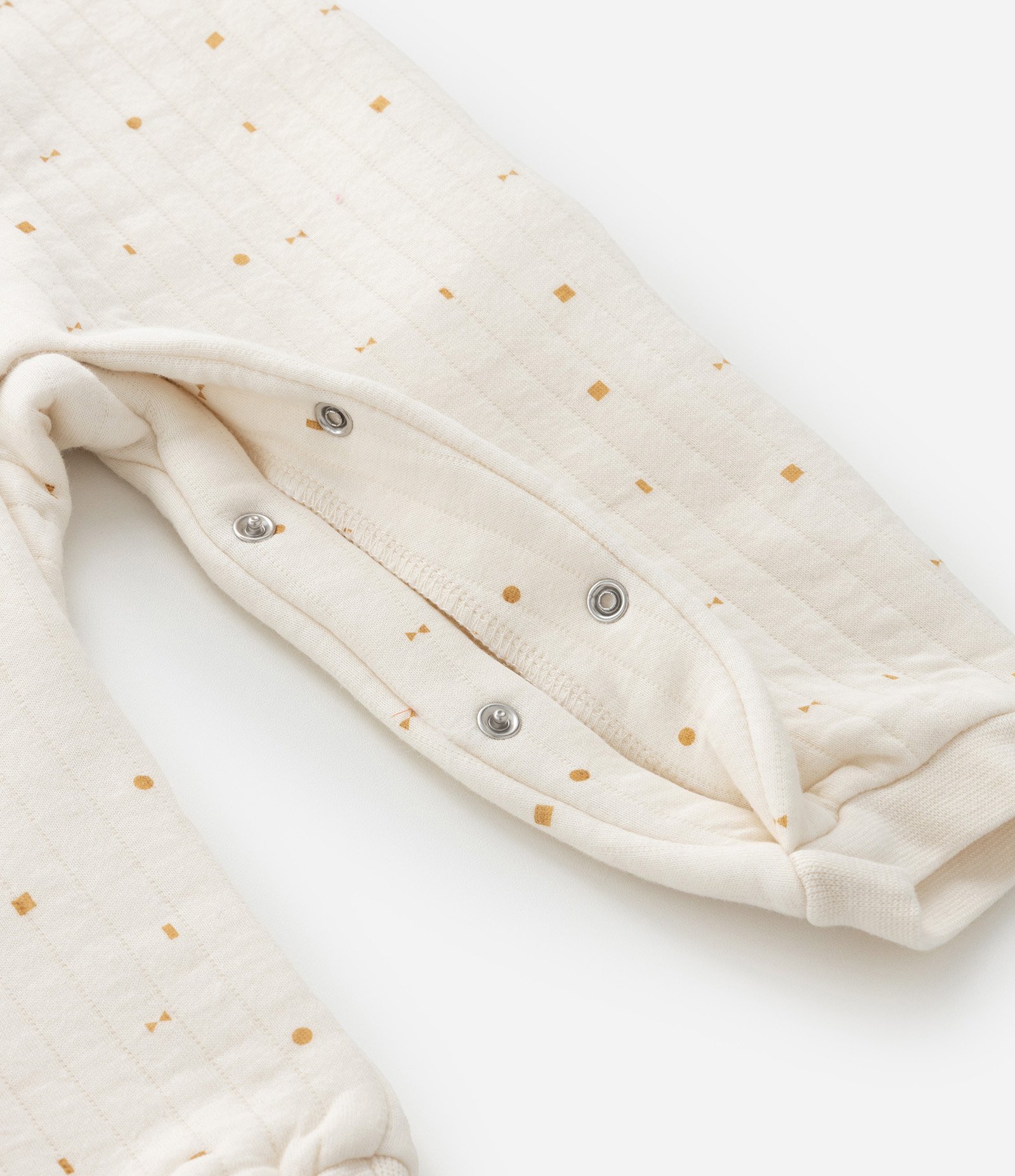 Macacão Infantil com Estampa Formas Geométricas - Tam RN a 18 meses Bege 9