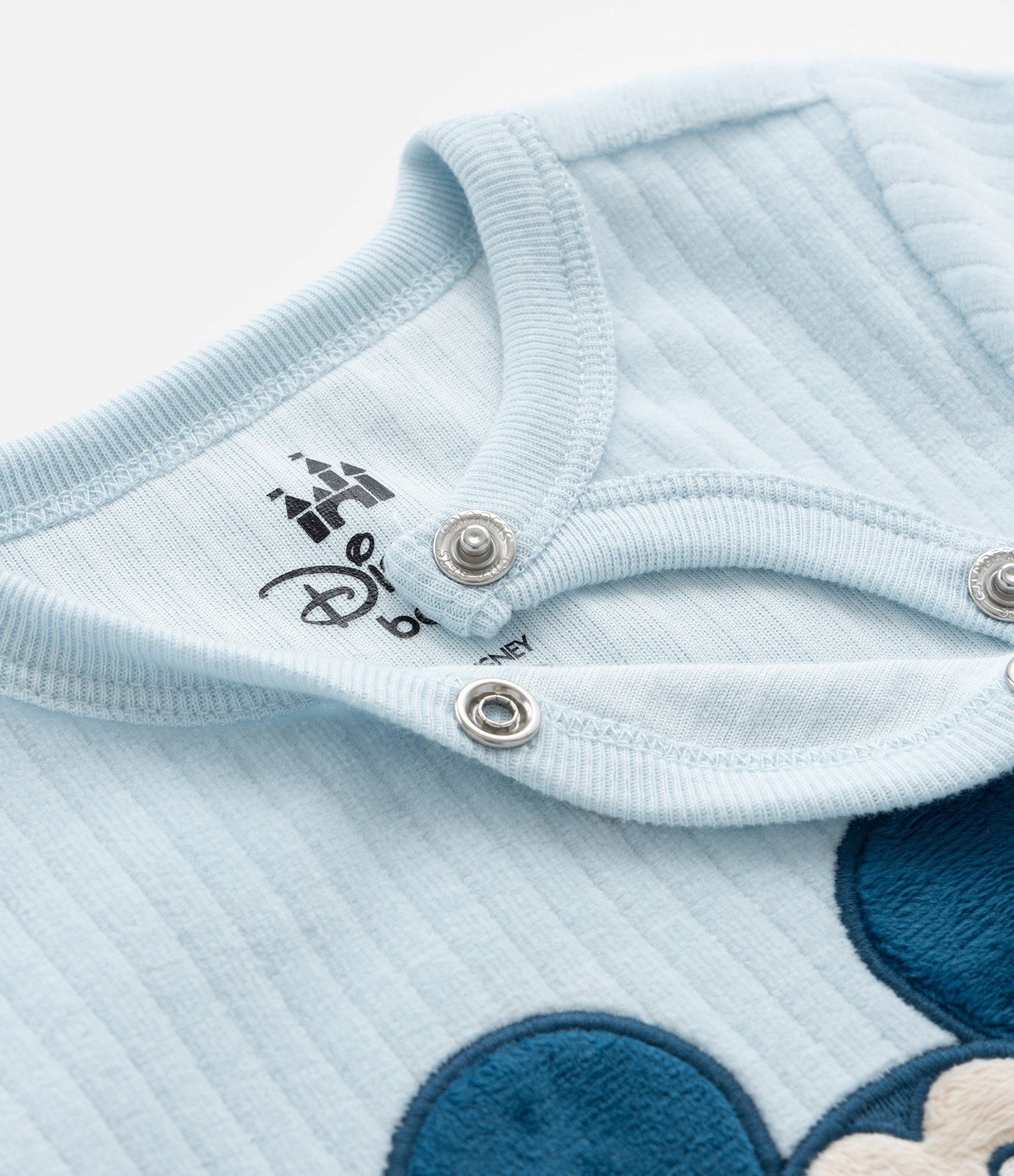 Macacão Infantil em Plush com Bordado Mickey - Tam 0 a 18 meses Azul 5