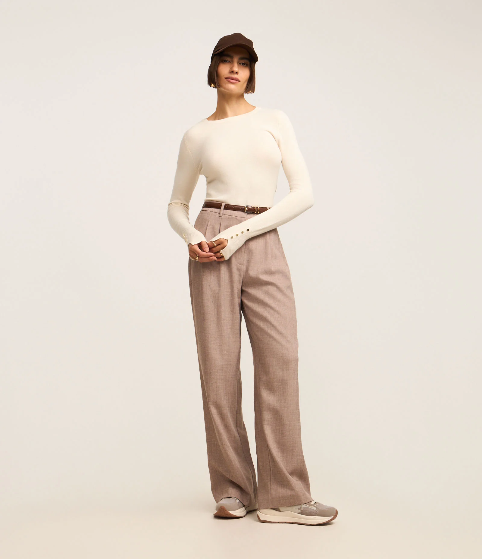 Suéter em Tricô com Botões no Punho Off White 2