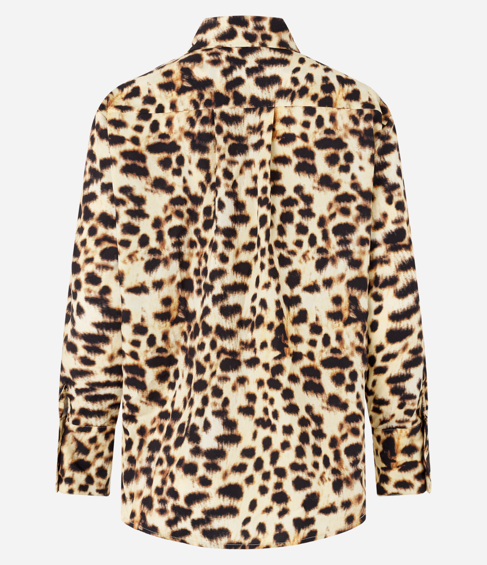 Camisa Alongada em Chiffon com Estampa de Onça Marrom 6