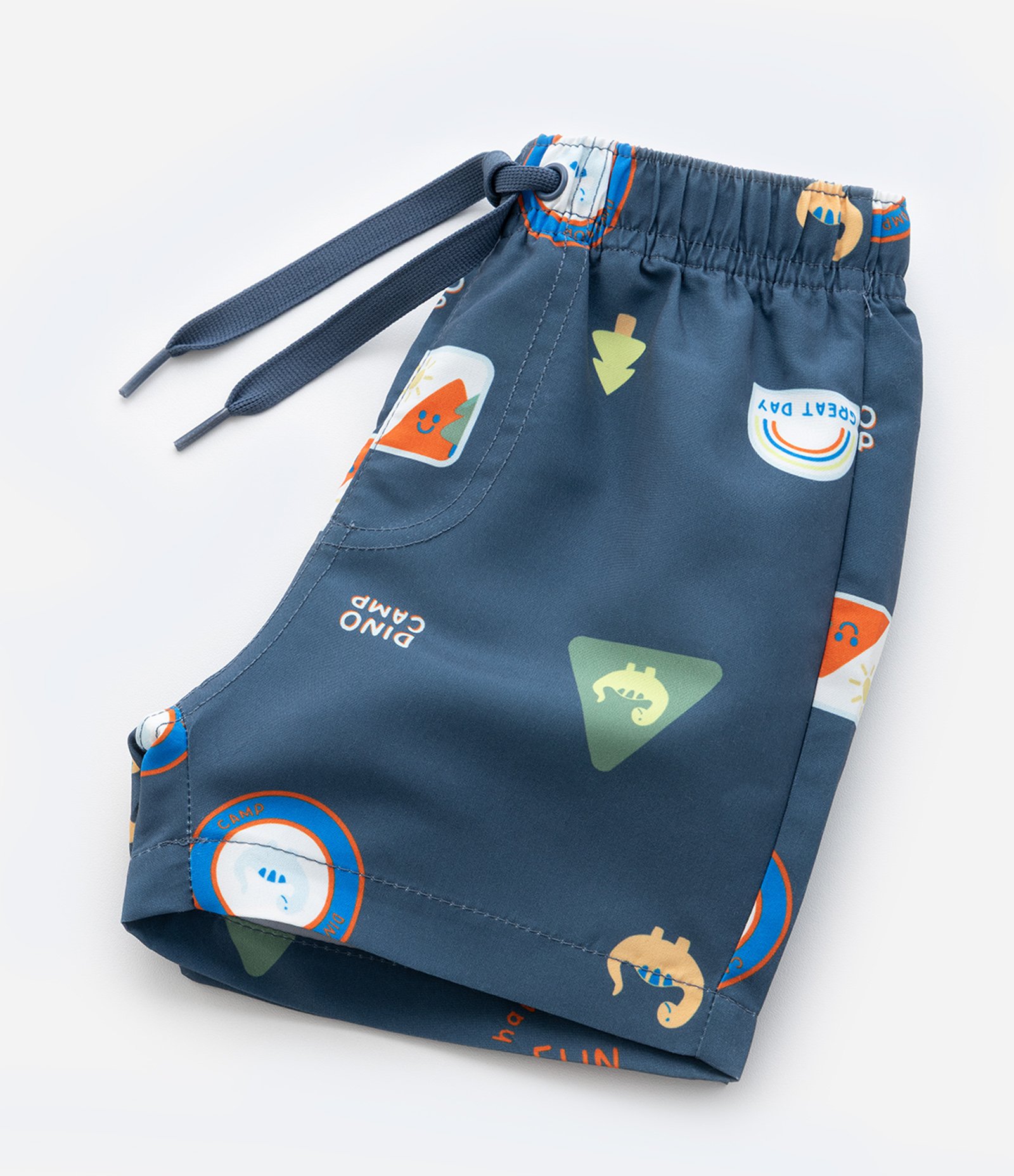 Conjunto Infantil com Estampa Dinossauro - Tam 0 a 18 meses Amarelo/Azul 8