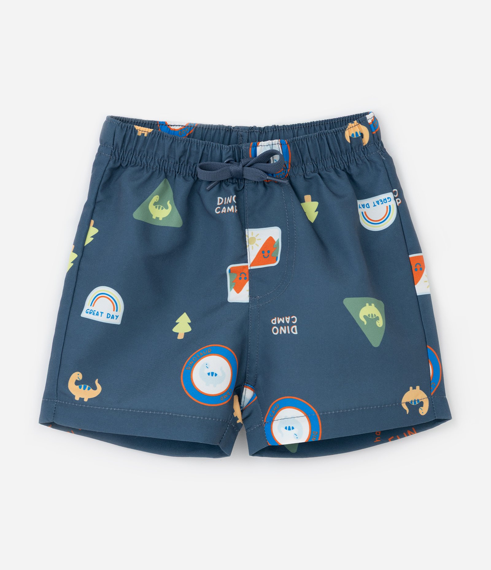 Conjunto Infantil com Estampa Dinossauro - Tam 0 a 18 meses Amarelo/Azul 5