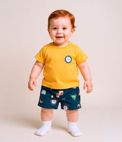 Conjunto Infantil com Estampa Dinossauro - Tam 0 a 18 meses