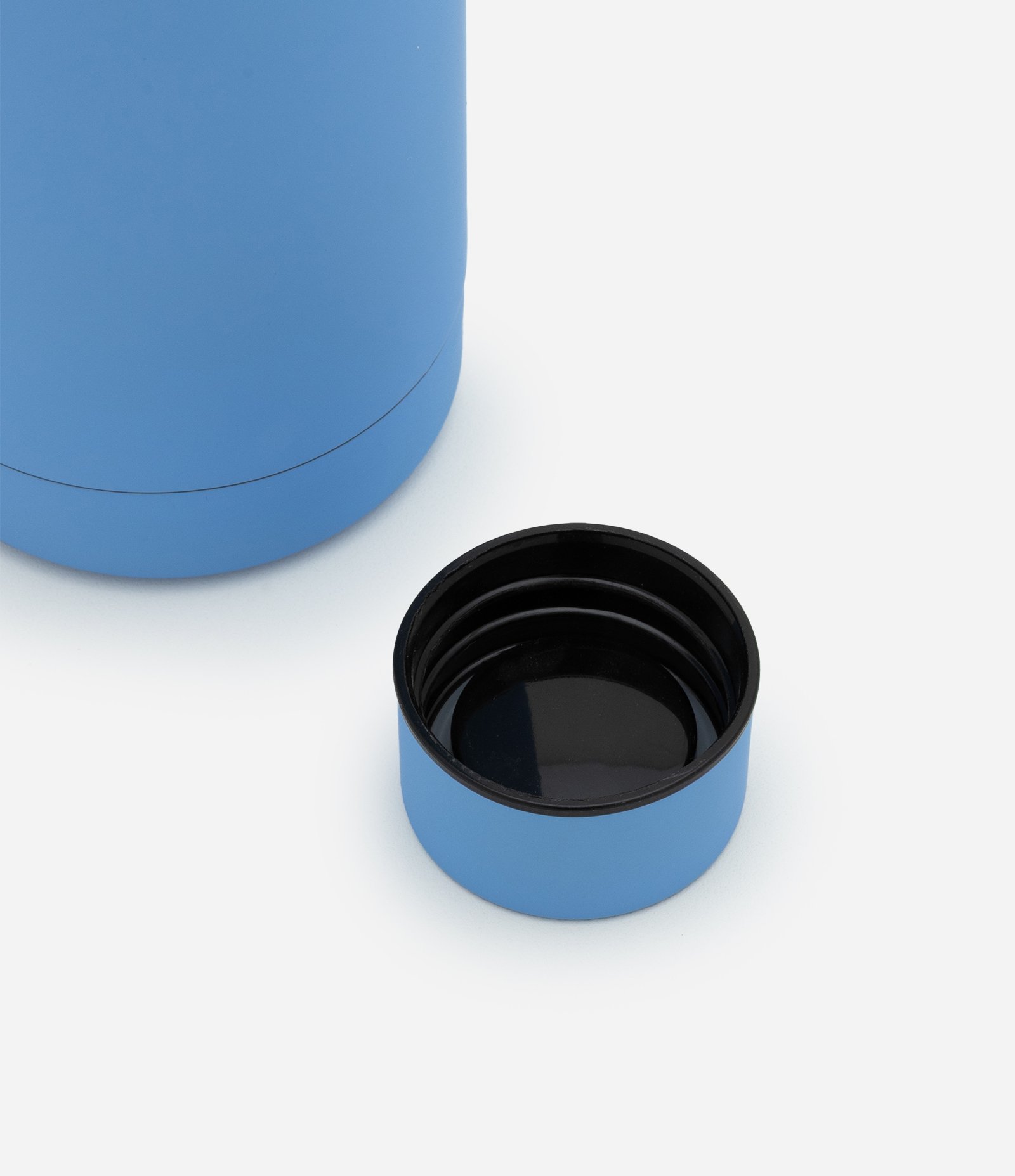 Garrafa Térmica com Tampa e Efeito Emborrachado 1L Azul 3
