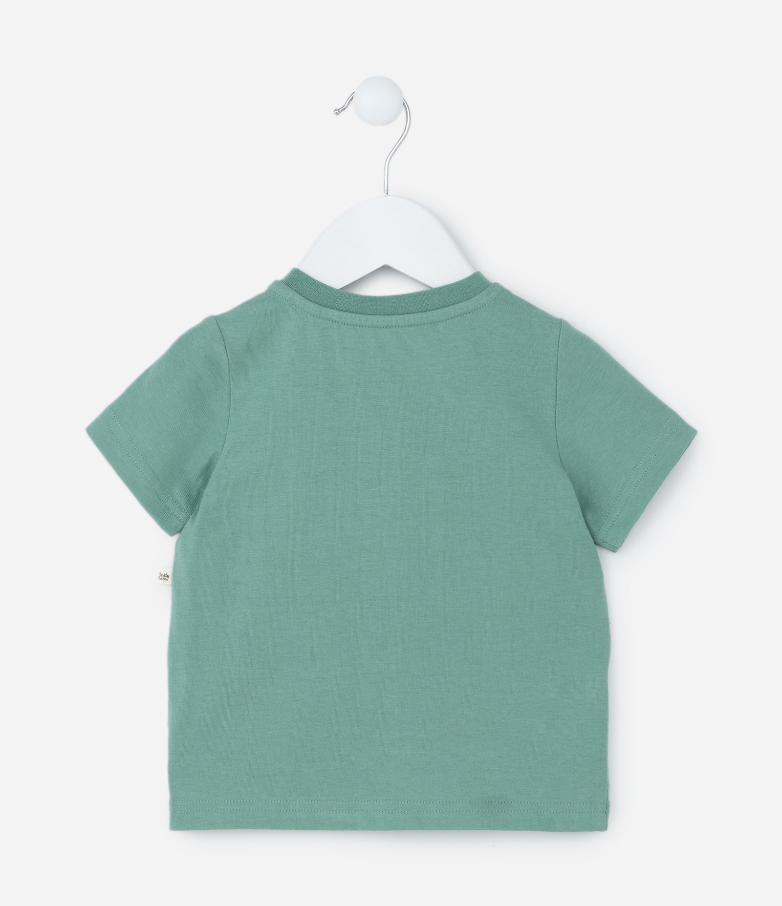 Conjunto Infantil em Algodão Estampa Cara de Bichinhos - Tam 0 a 18 meses Verde/Bege 3