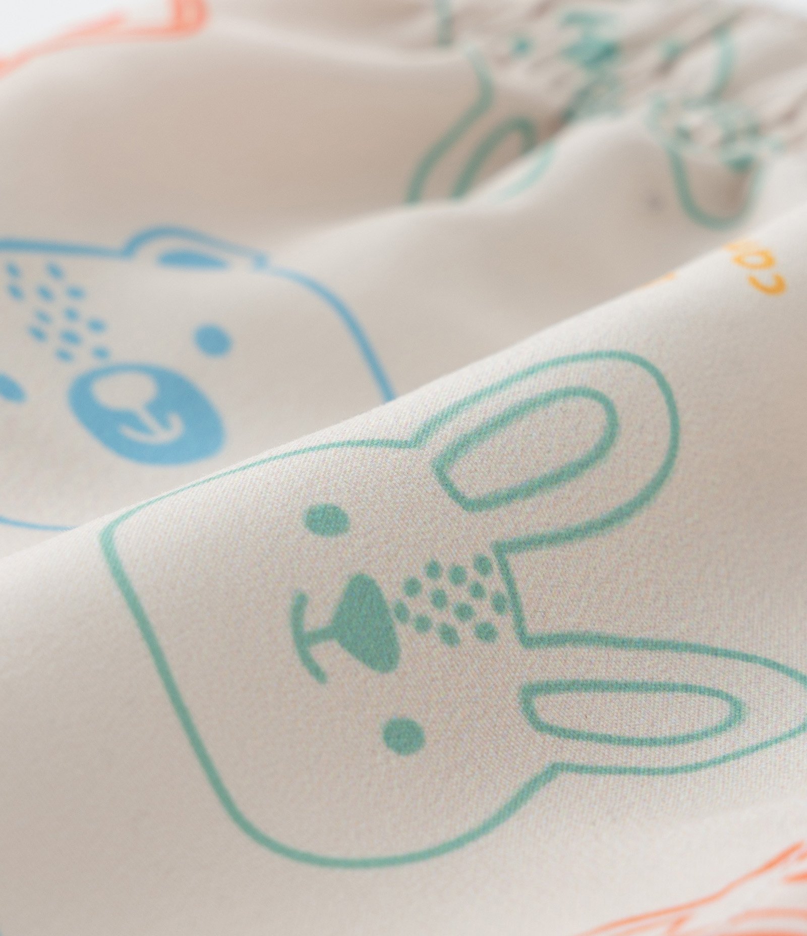 Conjunto Infantil em Algodão Estampa Cara de Bichinhos - Tam 0 a 18 meses Verde/Bege 7