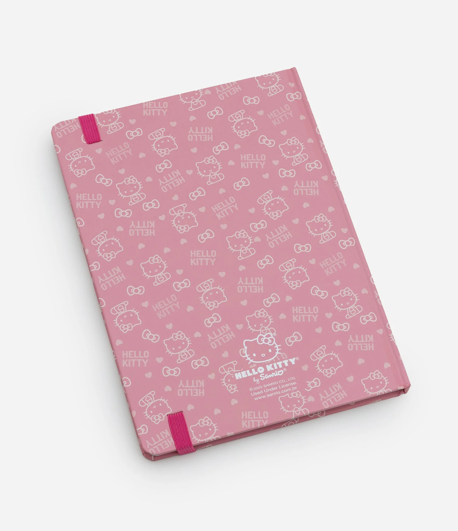 Caderno em Papel com Elástico e Estampa Hello Kitty Rosa 2