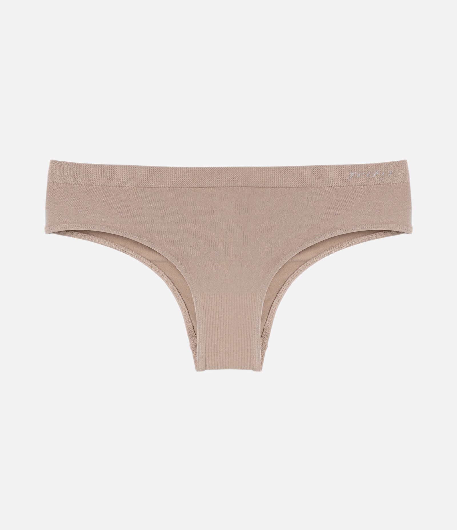 Calcinha Biquíni em Poliamida com Elástico Texturizado no Cós Trifil Bege 5