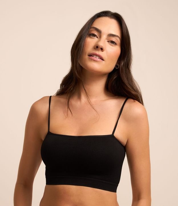Sutiã Top Seamless Sem Bojo e Sem Aro com Textura Canelada Trifil