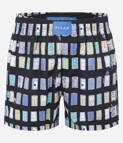 Cueca Samba Canção em Tricoline com Estampa das Portas dos Monstros SA