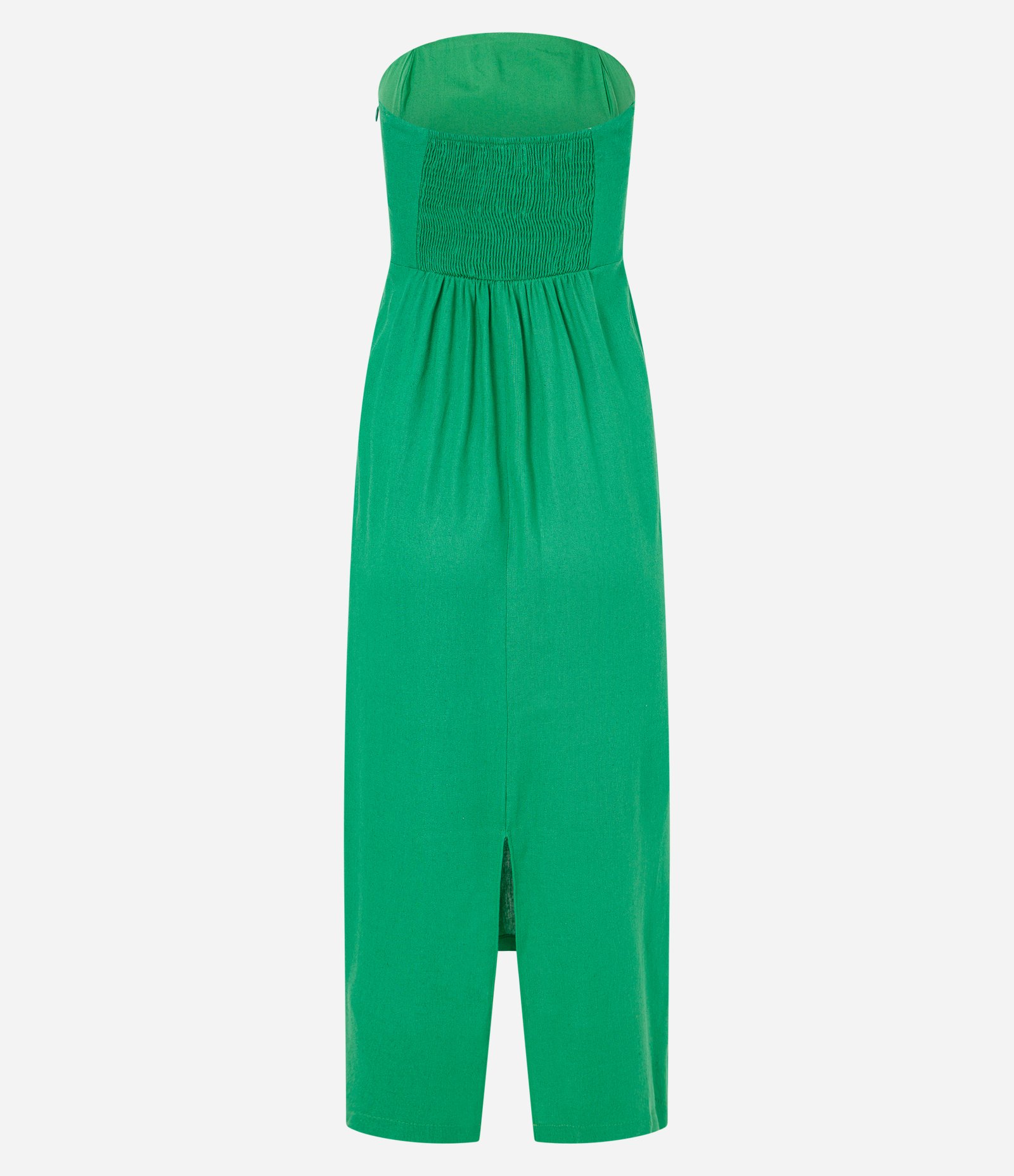 Vestido New Midi em Viscose e Linho com Lastex Verde 6