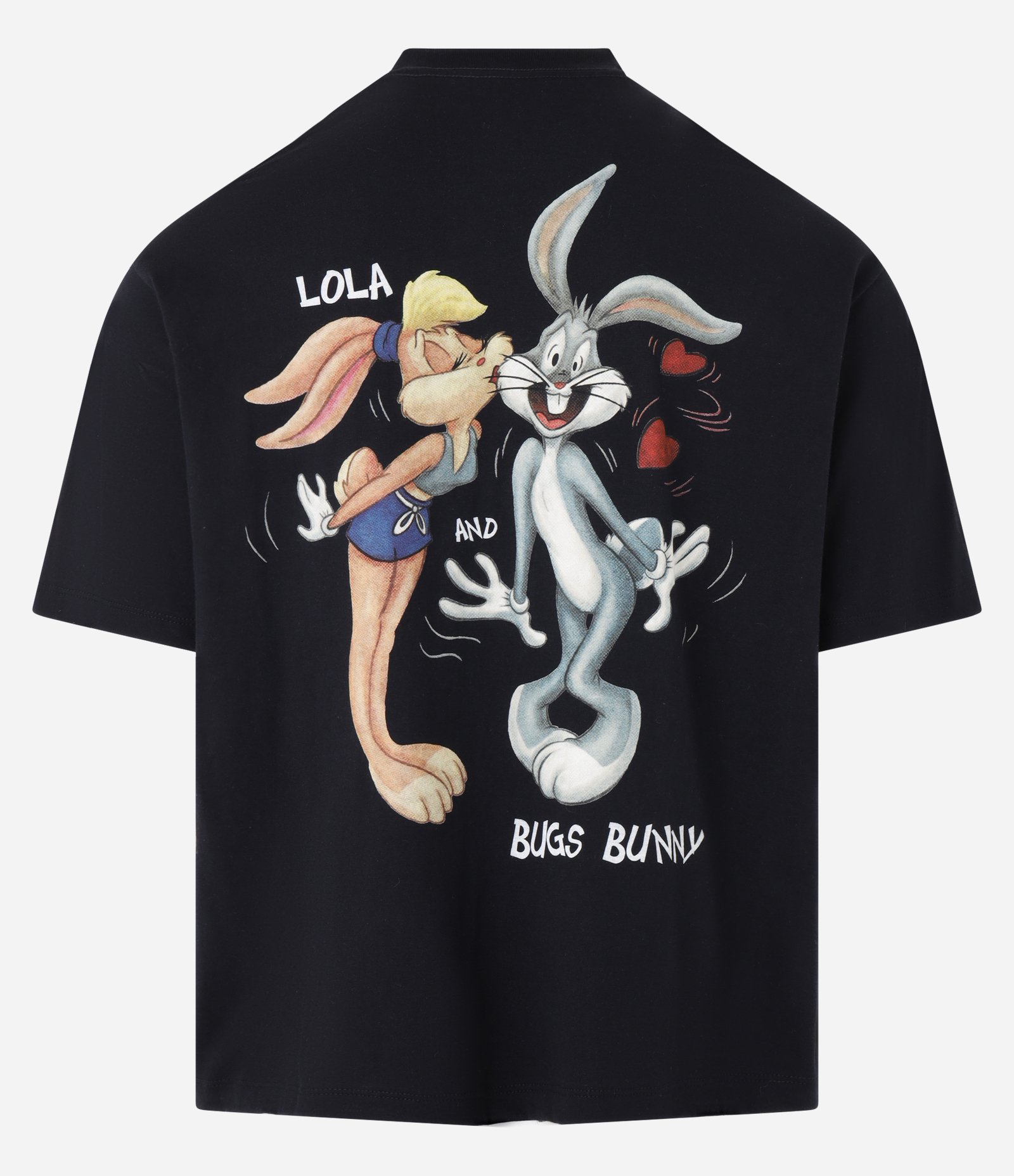 Camiseta Boxy em Algodão com Estampa Looney Tunes Crazy in Love Preto 7