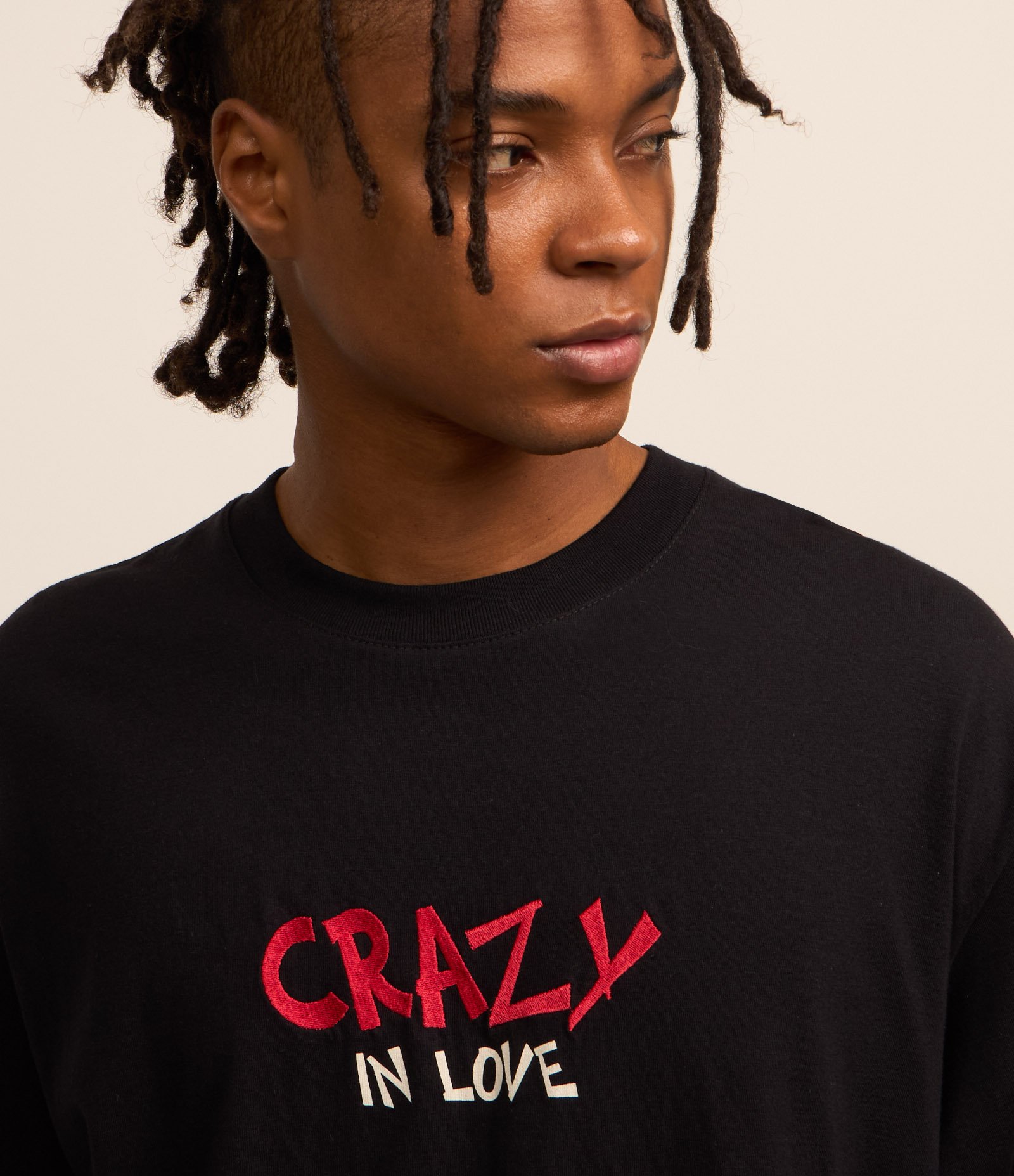 Camiseta Boxy em Algodão com Estampa Looney Tunes Crazy in Love Preto 3