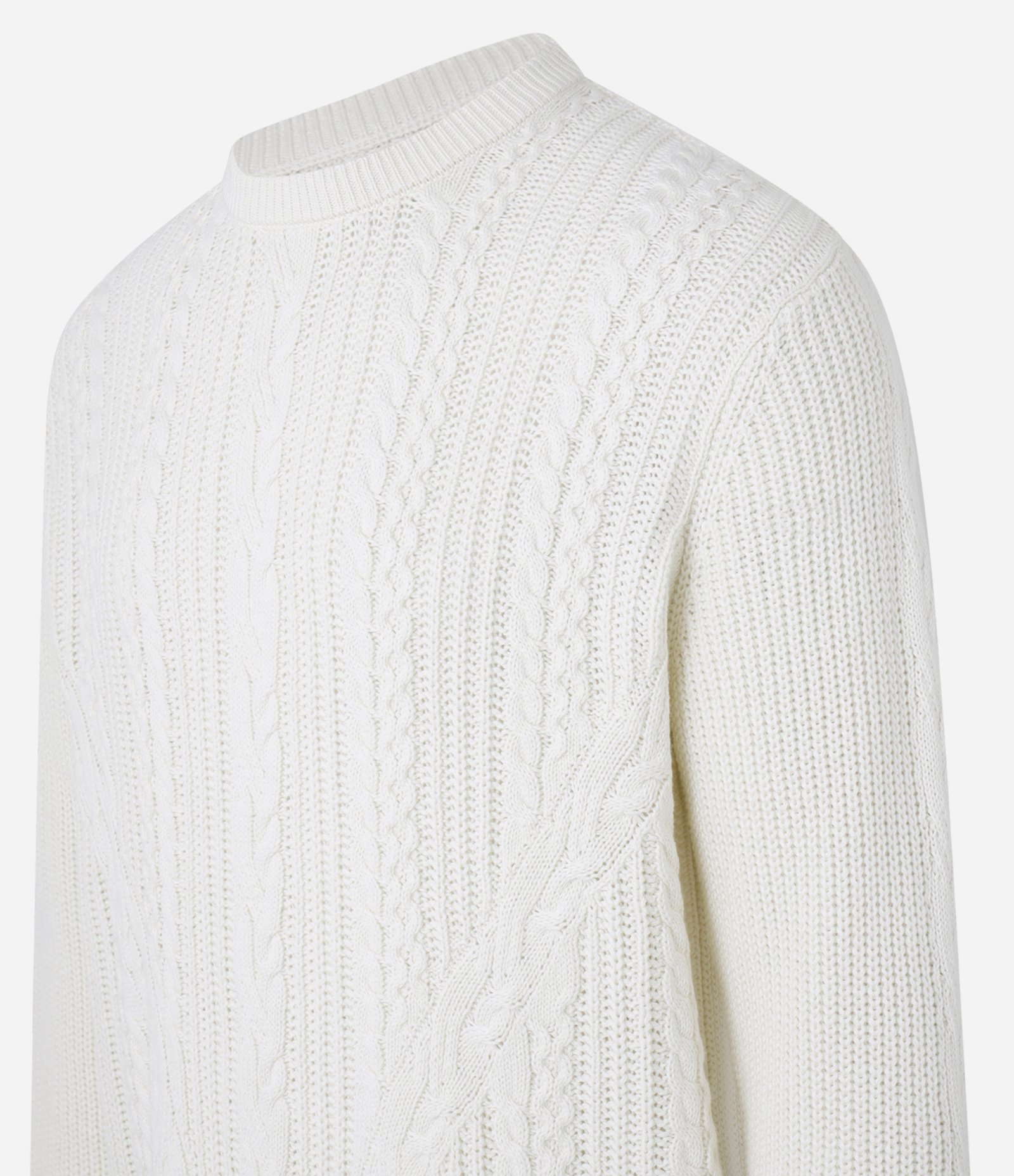 Suéter em Tricô com Textura Off White 2