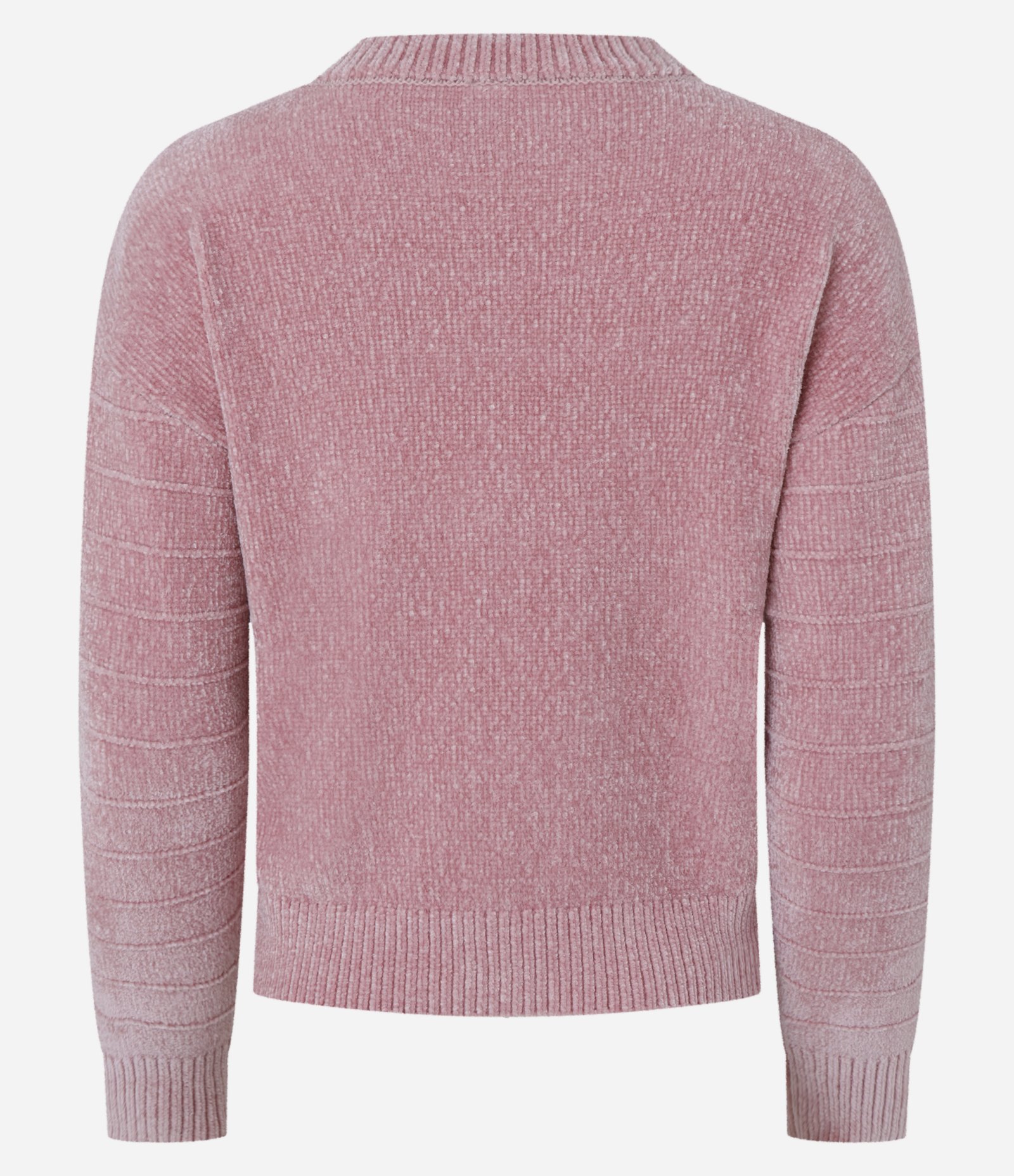 Cardigan Curto em Chenille com Listras Rosa 6