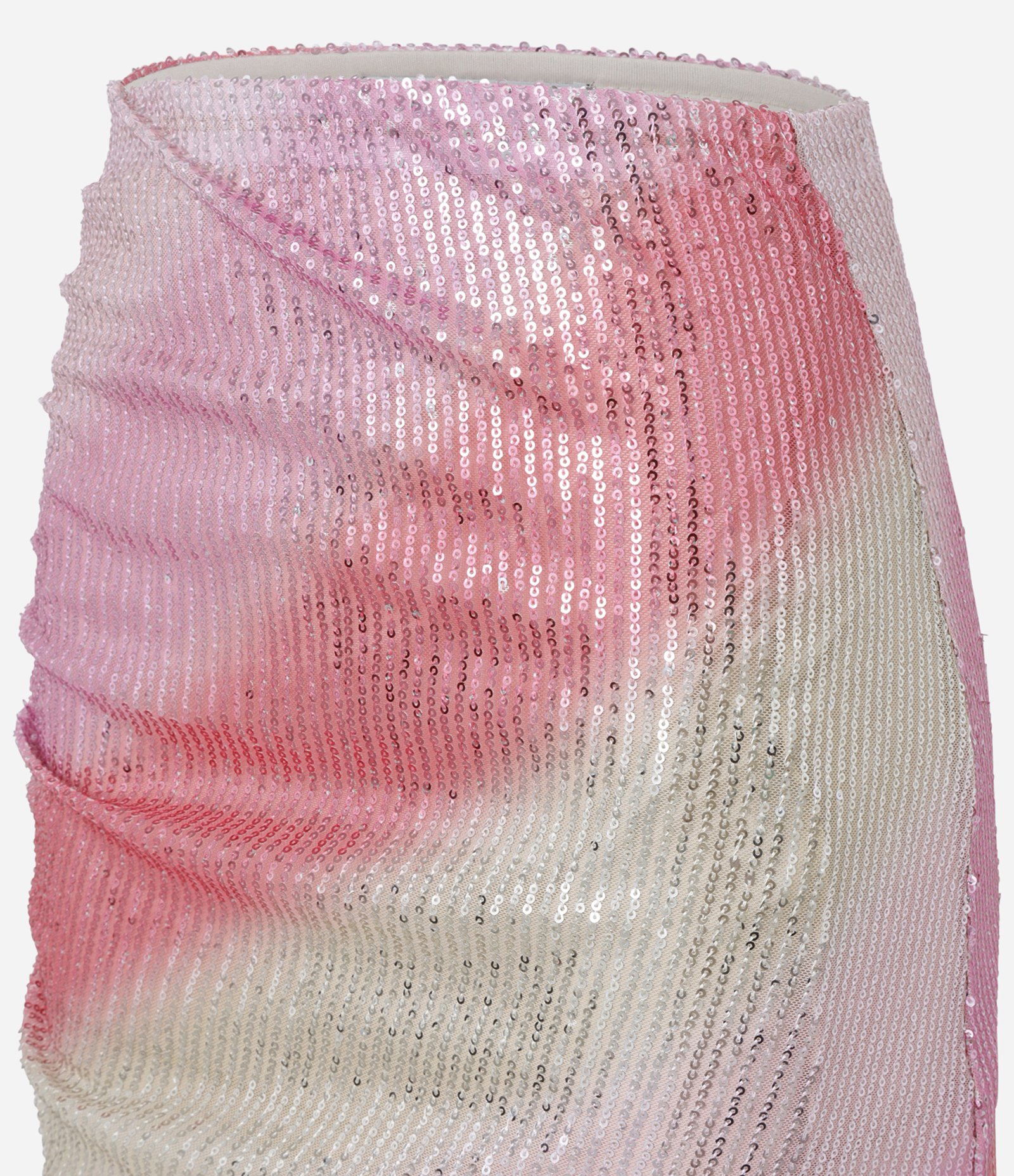 Saia Curta em Paetê com Puxadinho na Lateral Rosa 6