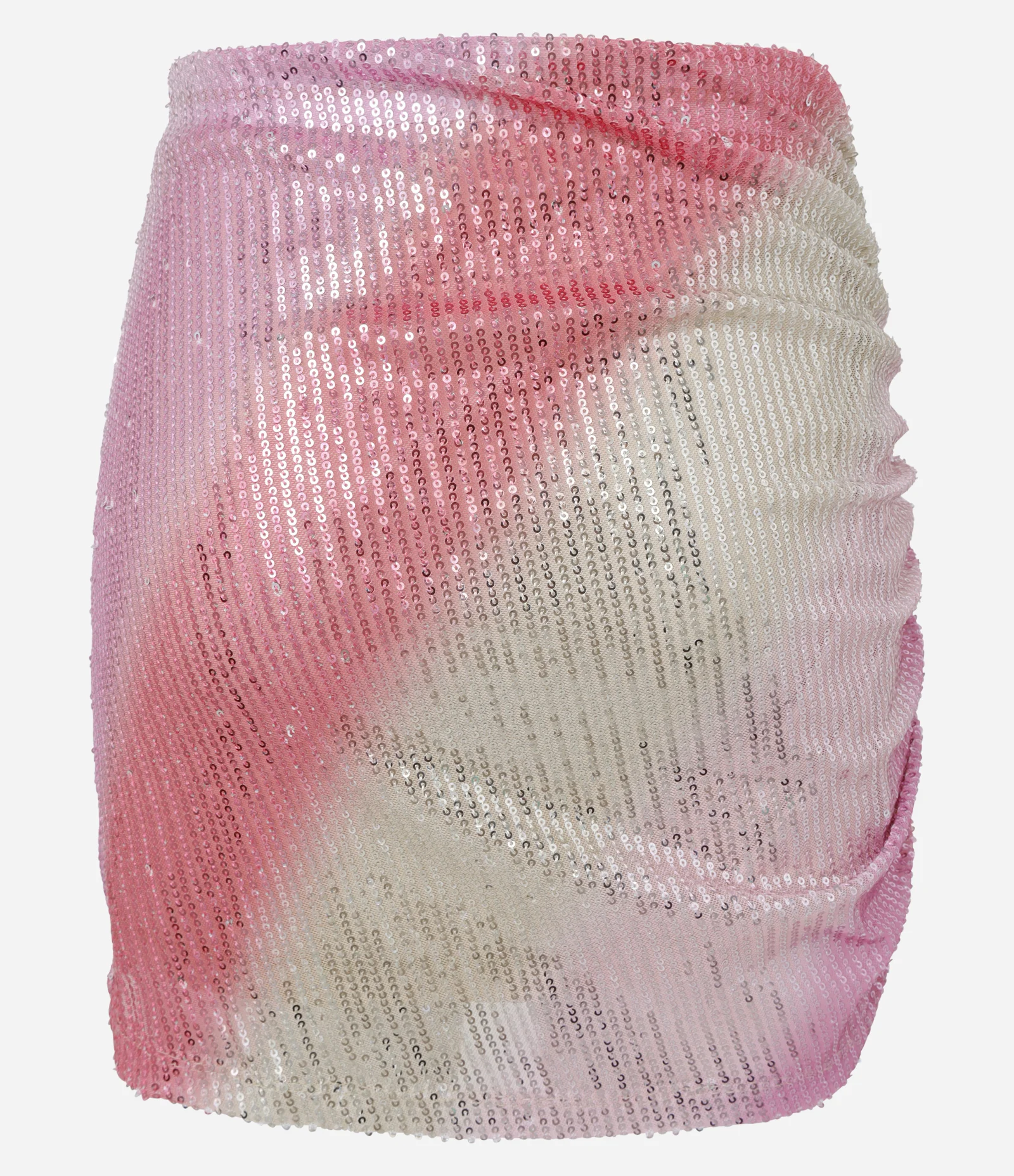 Saia Curta em Paetê com Puxadinho na Lateral Rosa 7